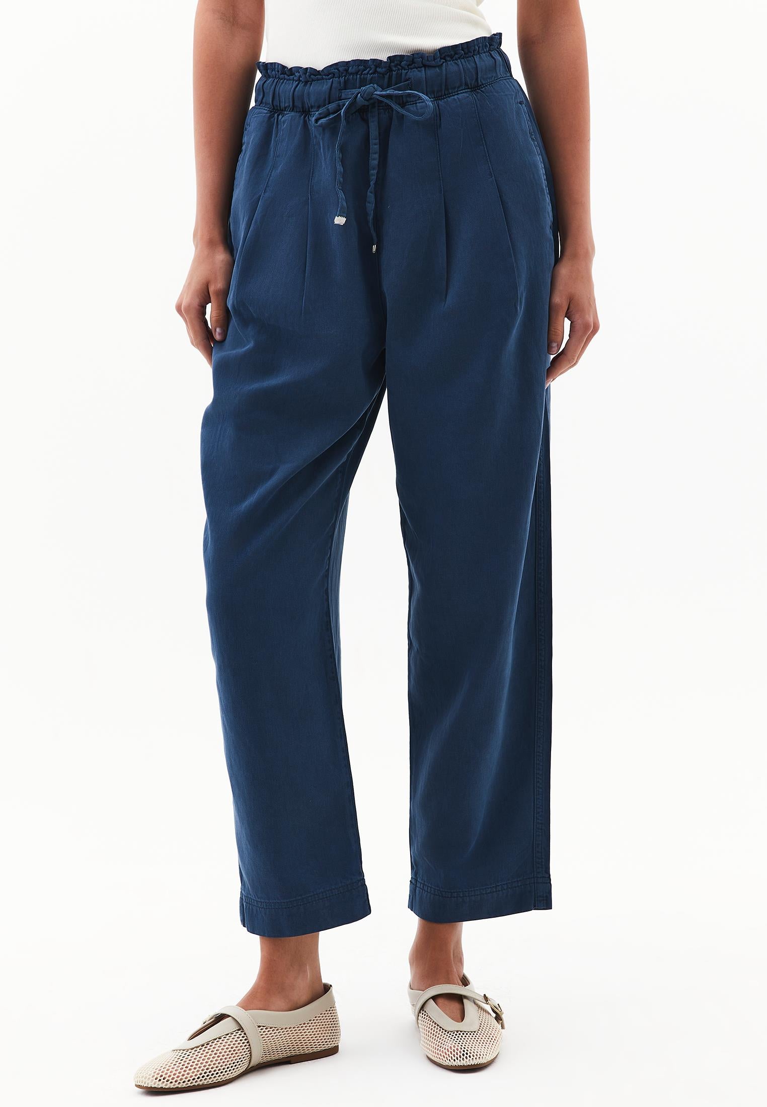 Pleated Tencel Baggy Pants - ANTIK TITAN