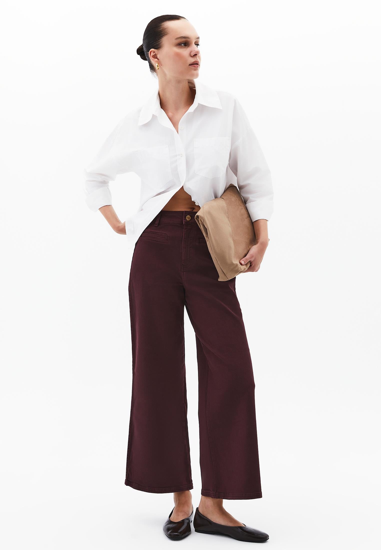 Wide Leg Trousers With Pocket Detail - ANTIK WINETASTING