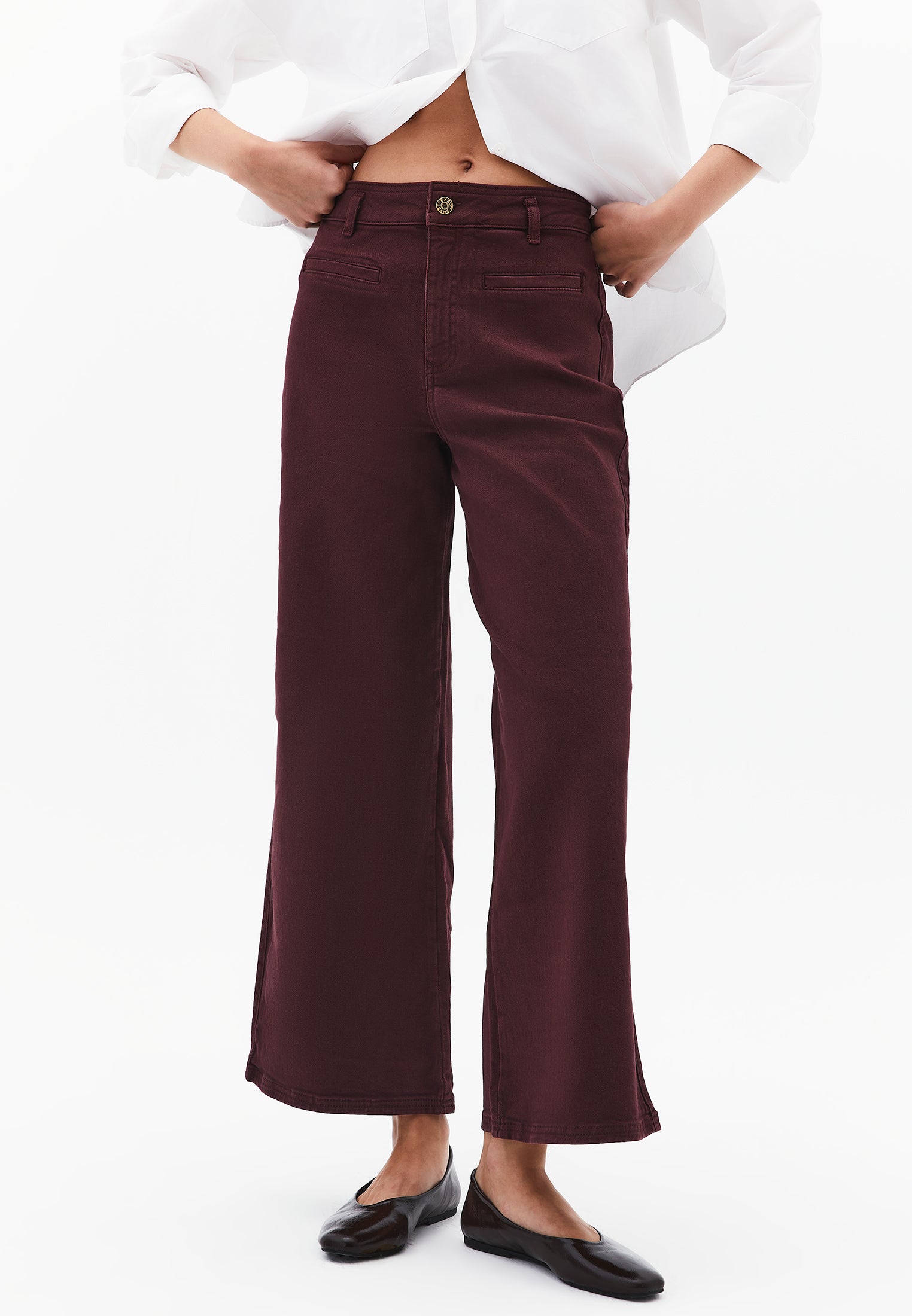 Wide Leg Trousers With Pocket Detail - ANTIK WINETASTING