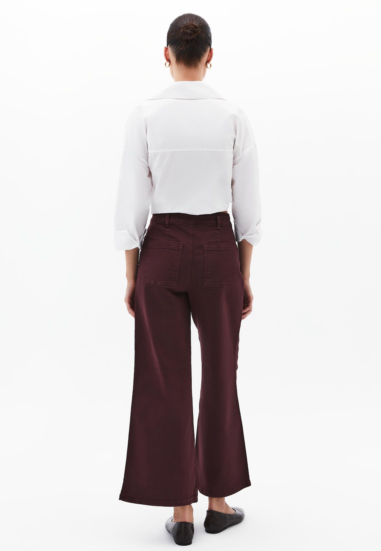 Wide Leg Trousers With Pocket Detail - ANTIK WINETASTING