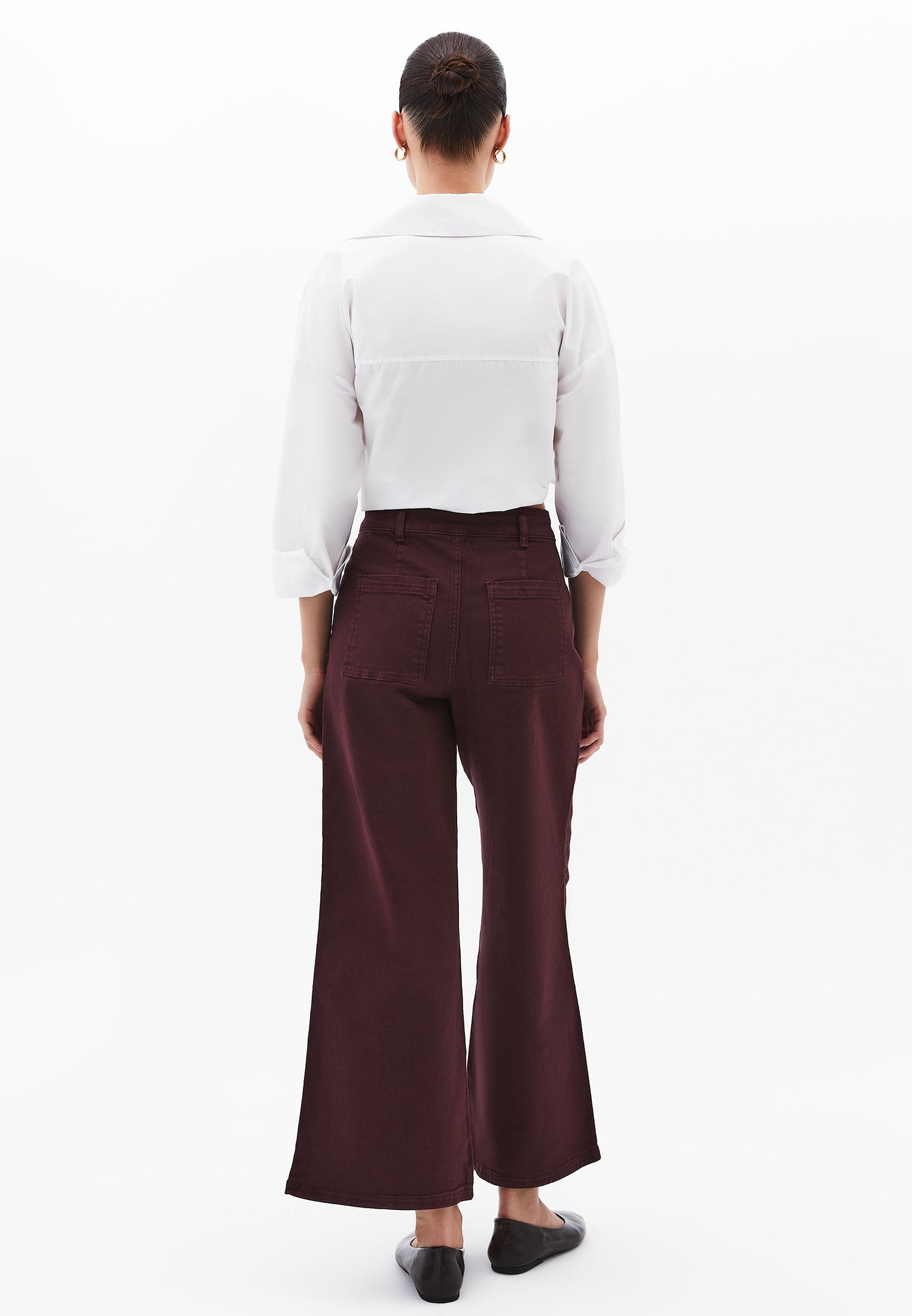 Wide Leg Trousers With Pocket Detail - ANTIK WINETASTING