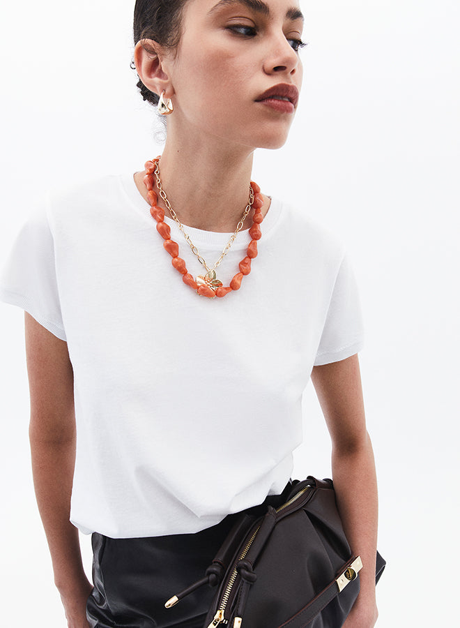 Necklace - APRICOT ORANGE