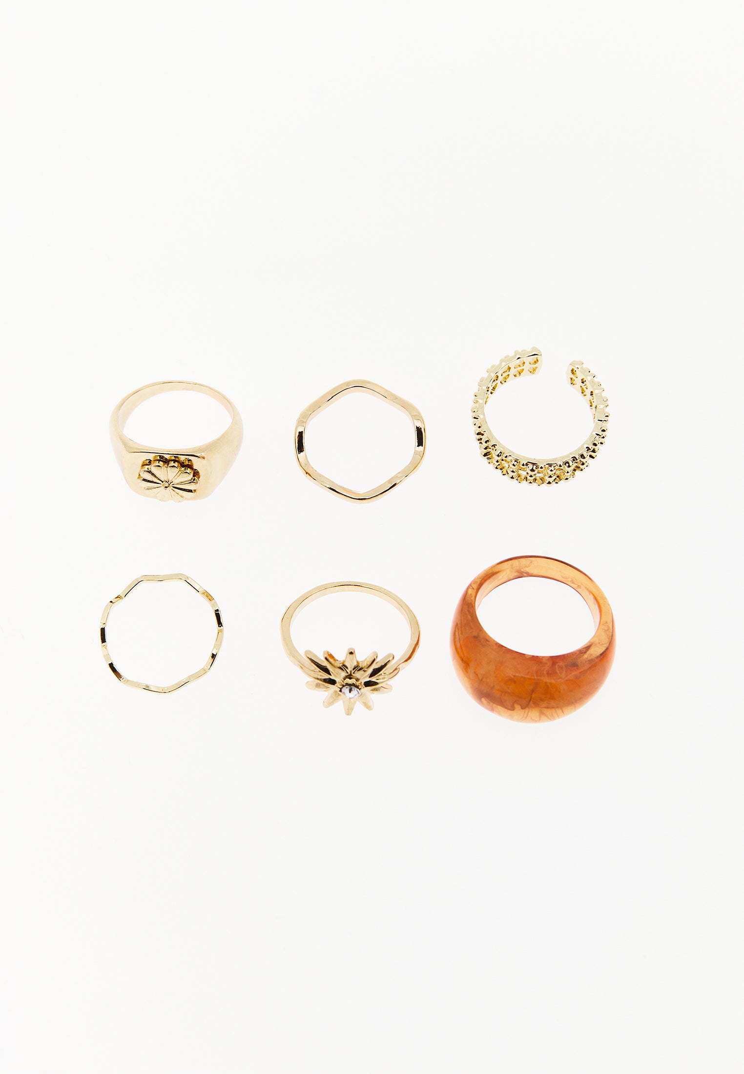 Women Ring - GOLD/APRICOT
