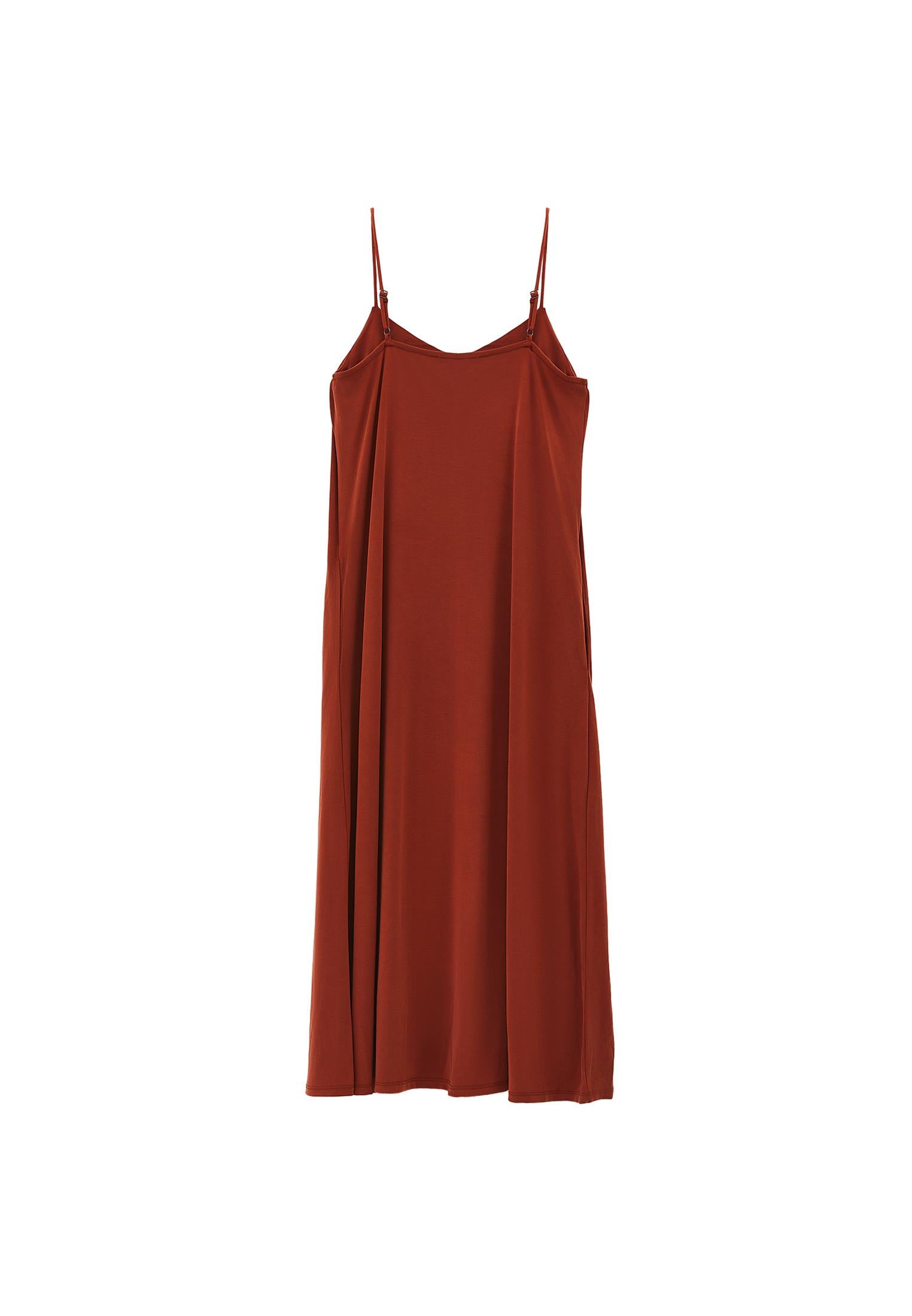 V Neck Sleeveless Midi Dress - ARABIAN SPICE