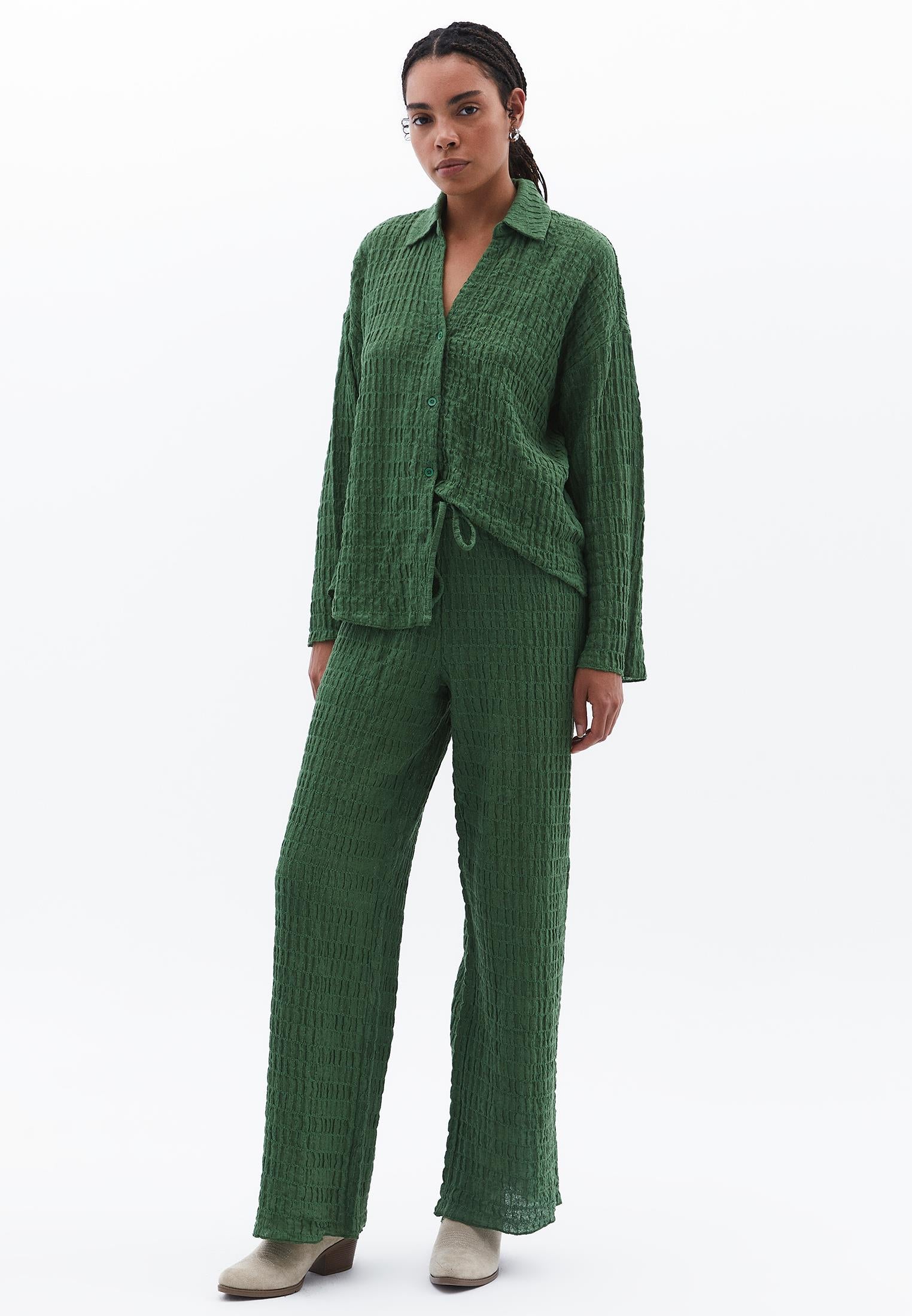 Oversize Shirt - ARTICHOKE GREEN