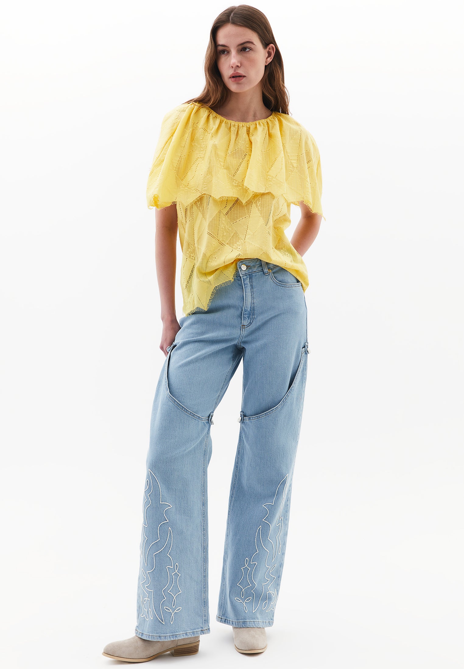 Boat Neck Blouse - ASPEN GOLD