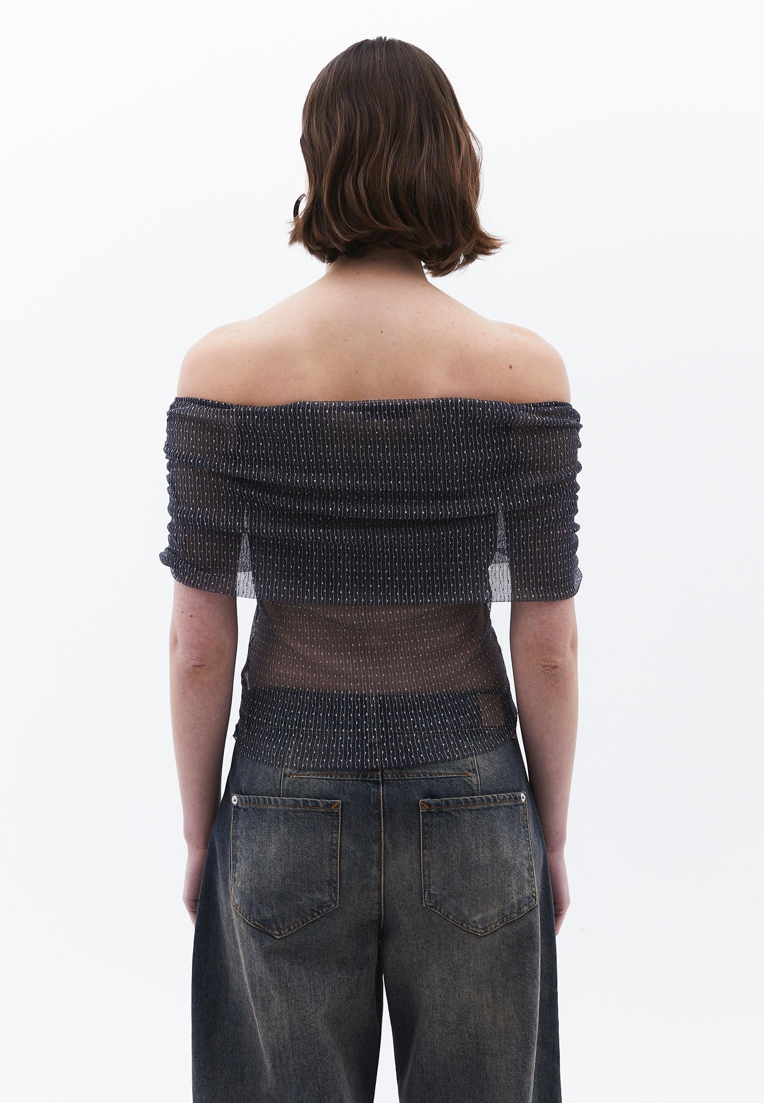 Standard Blouse With Dropped Shoulder - ASPHALT