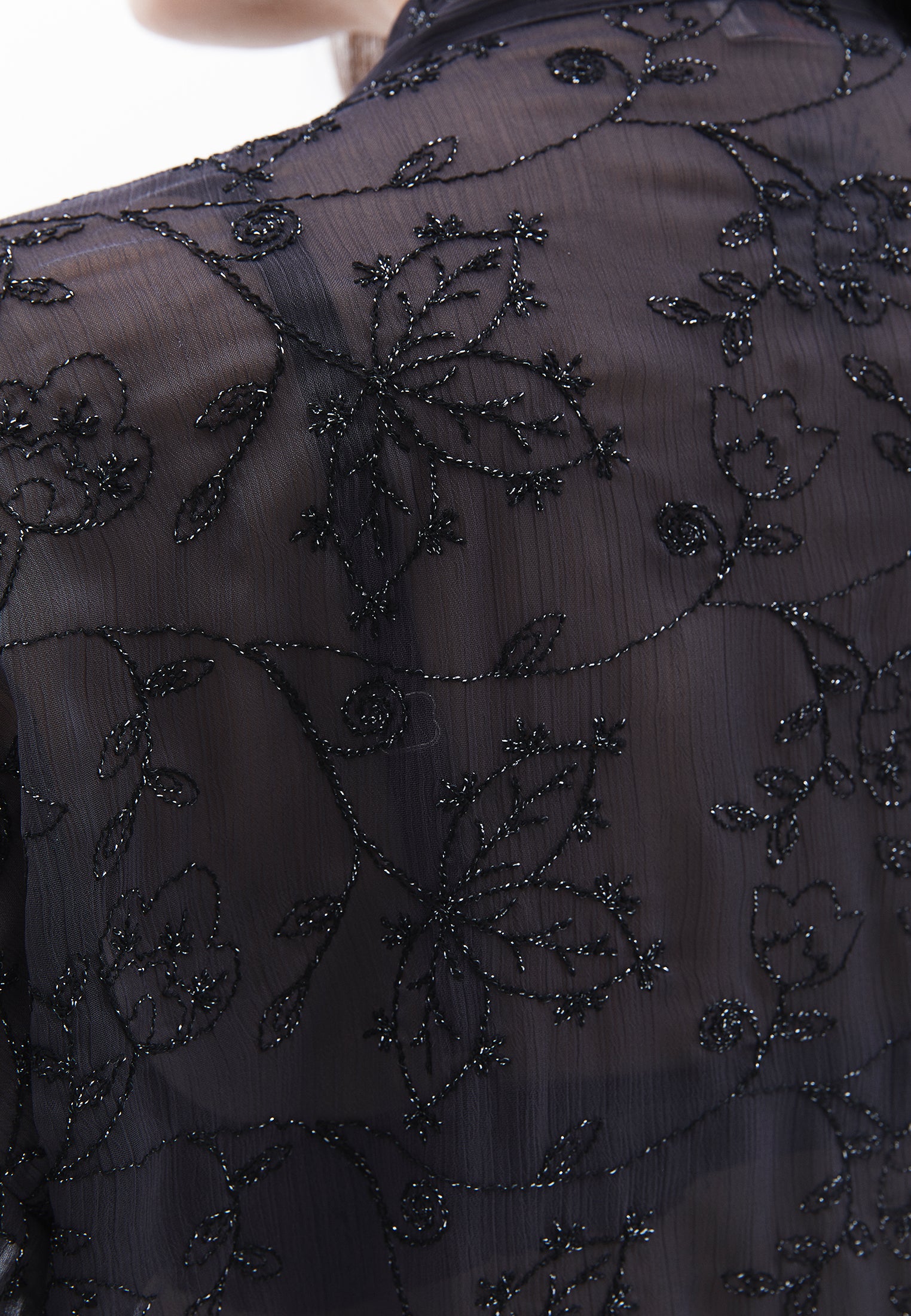 Shirt With Scarf Detail - ASPHALT