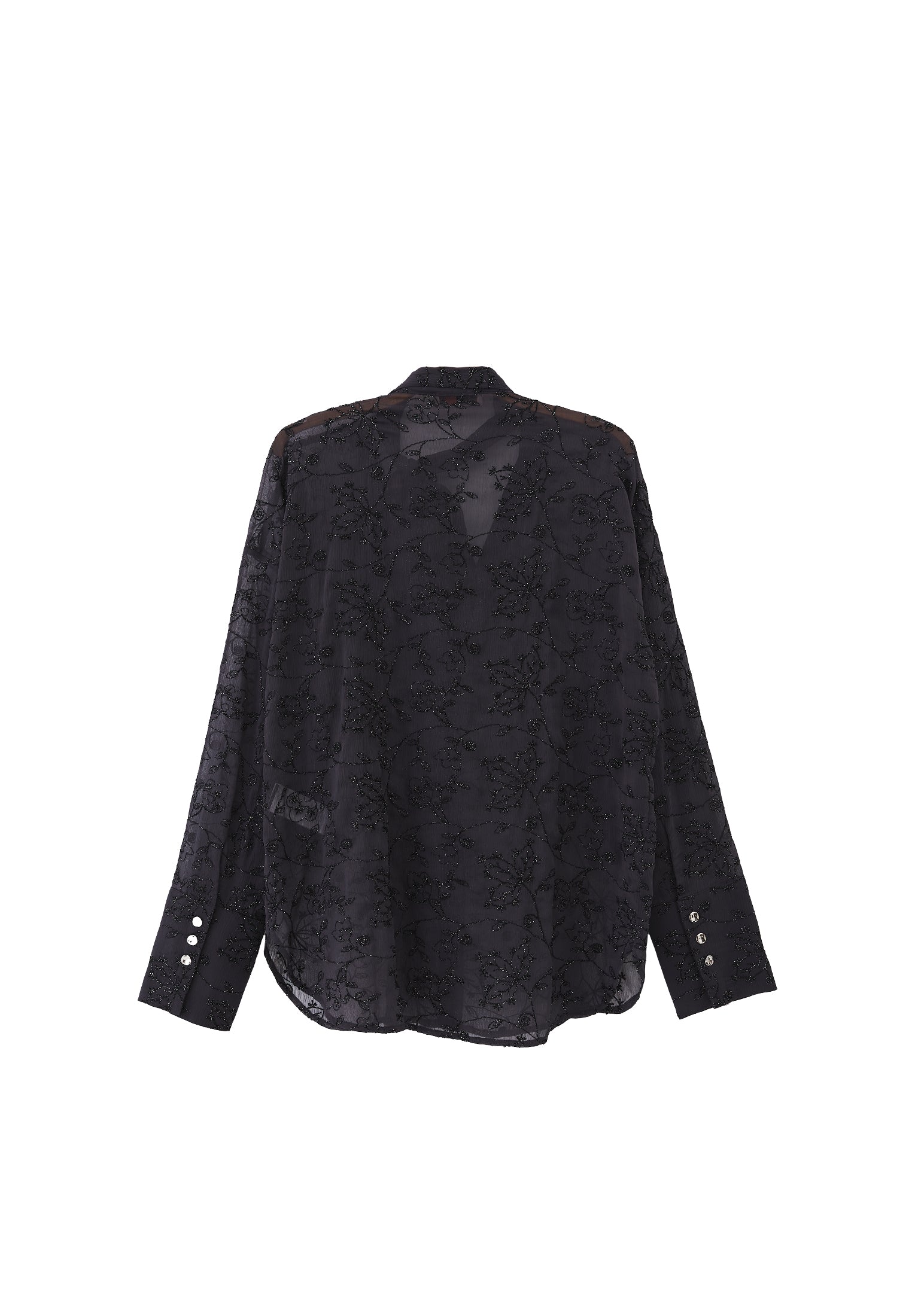 Shirt With Scarf Detail - ASPHALT