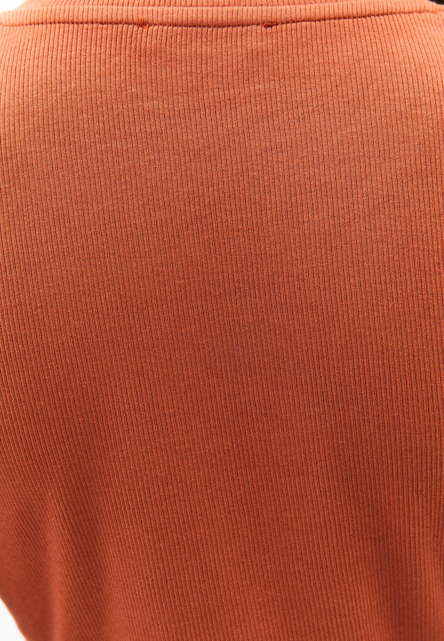 Short Sleeve T-Shirt With Button Detail - AUTUMN LEAF