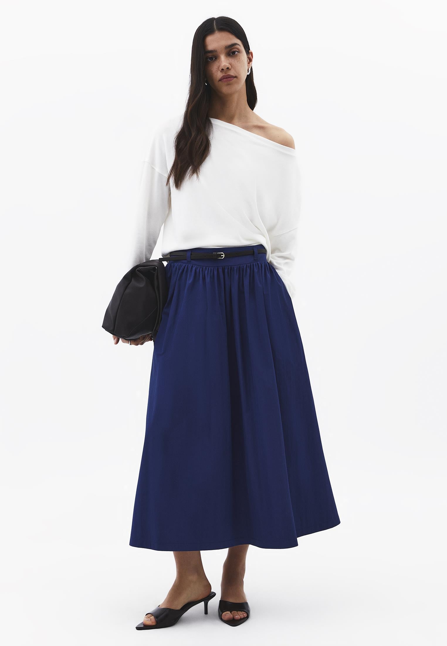 A-Line Long Skirt - BELLWETHER BLUE