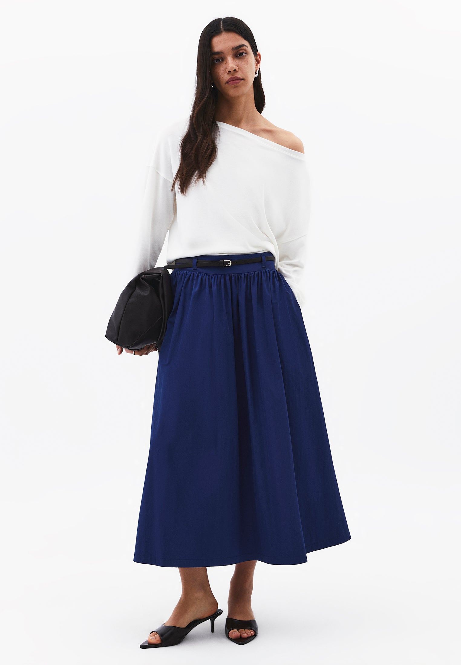 A-Line Long Skirt - BELLWETHER BLUE