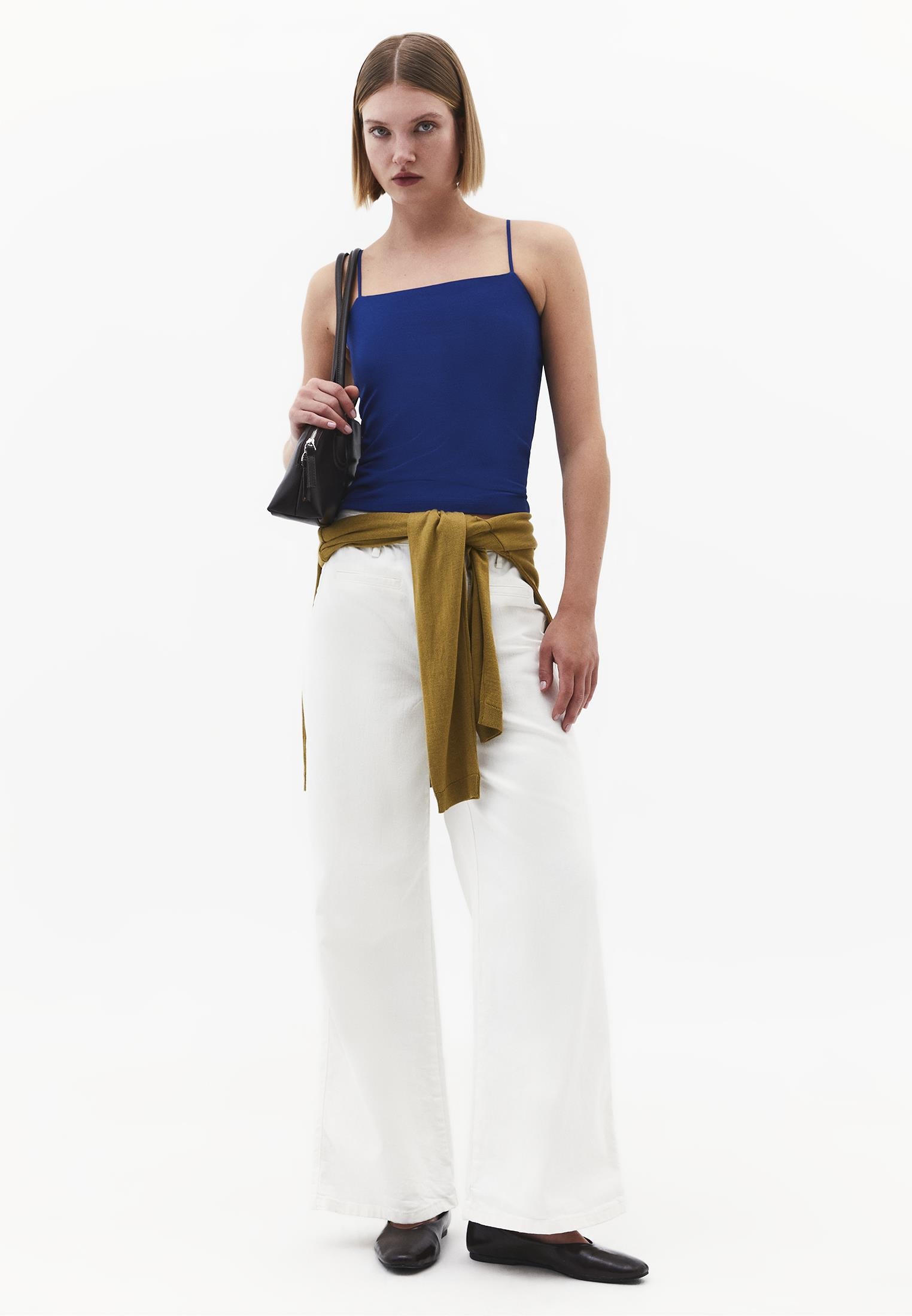 Wide Neck Tank Top - BELLWETHER BLUE