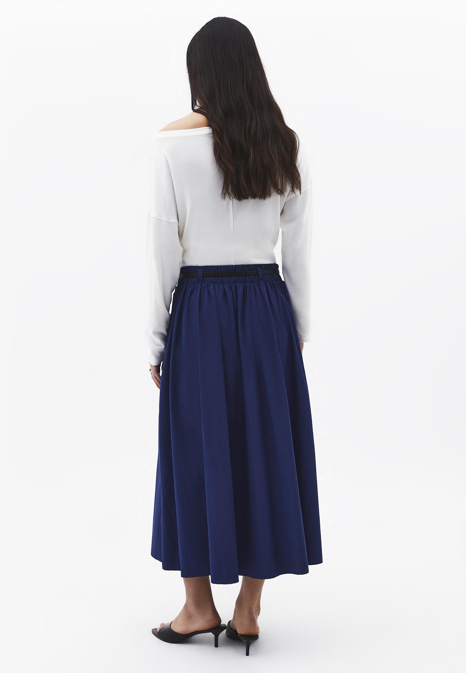 A-Line Long Skirt - BELLWETHER BLUE