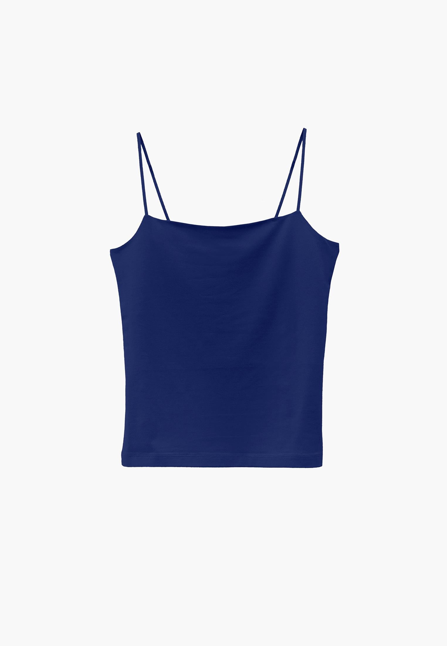Wide Neck Tank Top - BELLWETHER BLUE