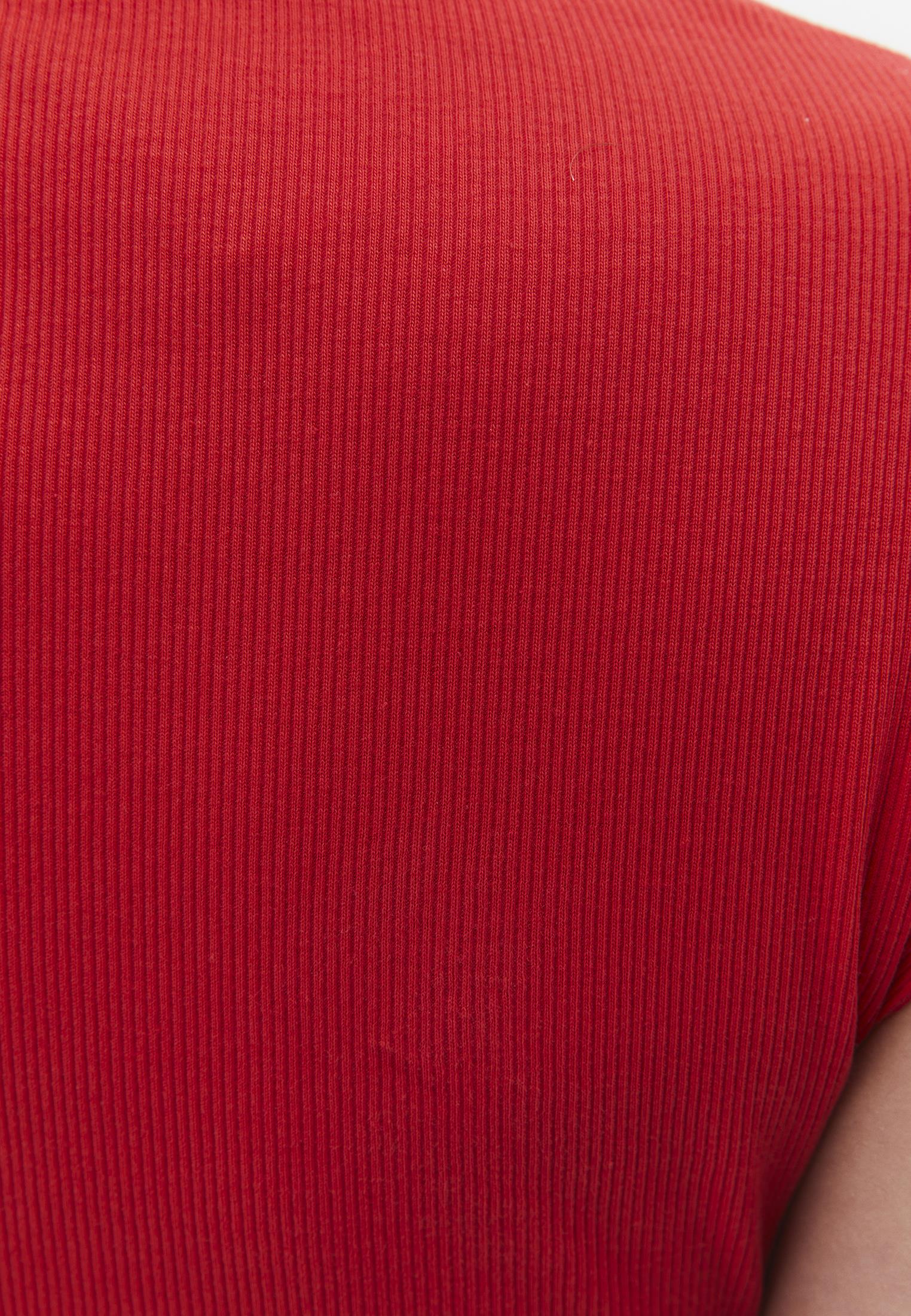 V Neck Bodycon T-Shirt - BITTERSWEET
