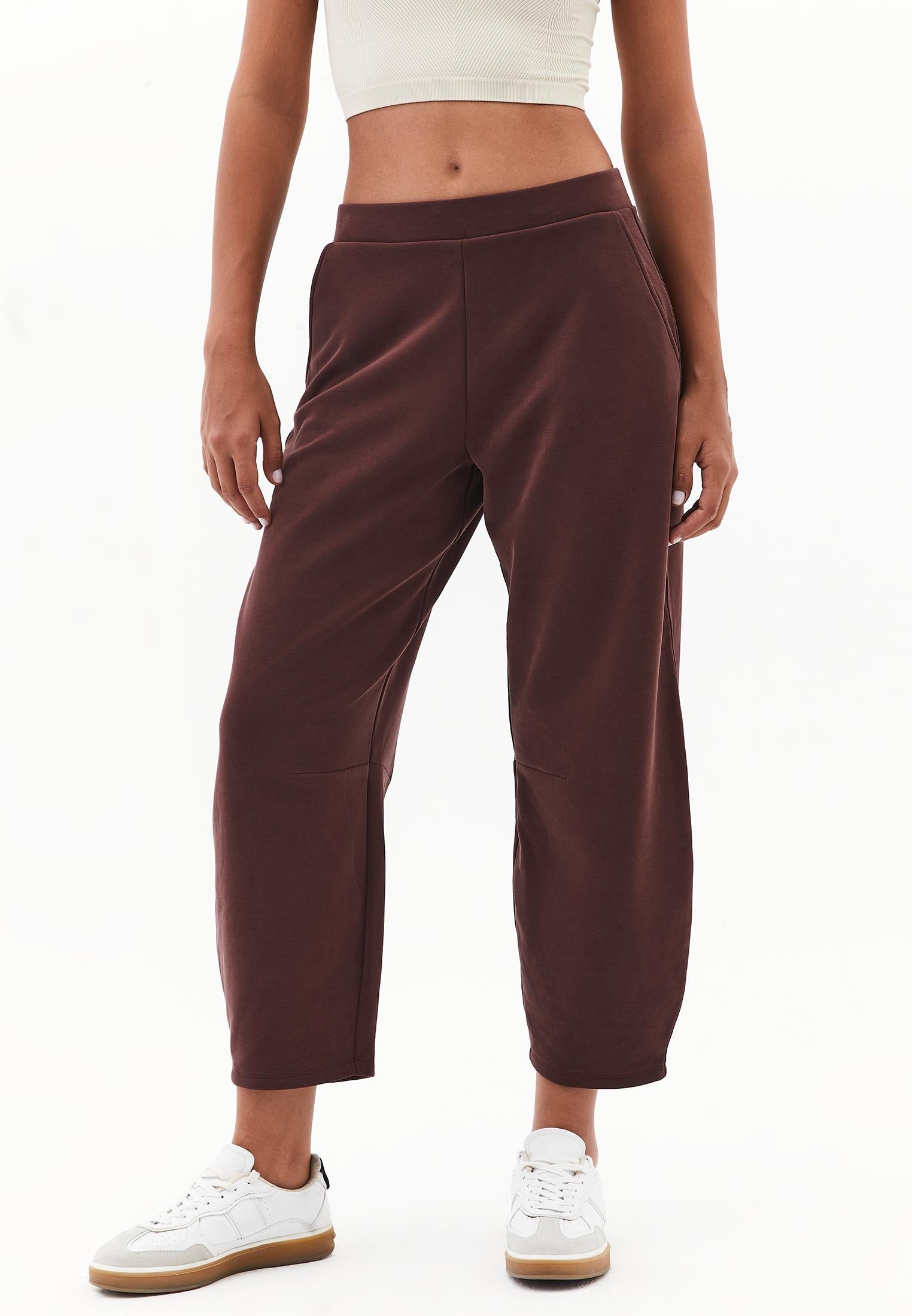 Barrel Leg Pants - BITTER CHOCOLATE