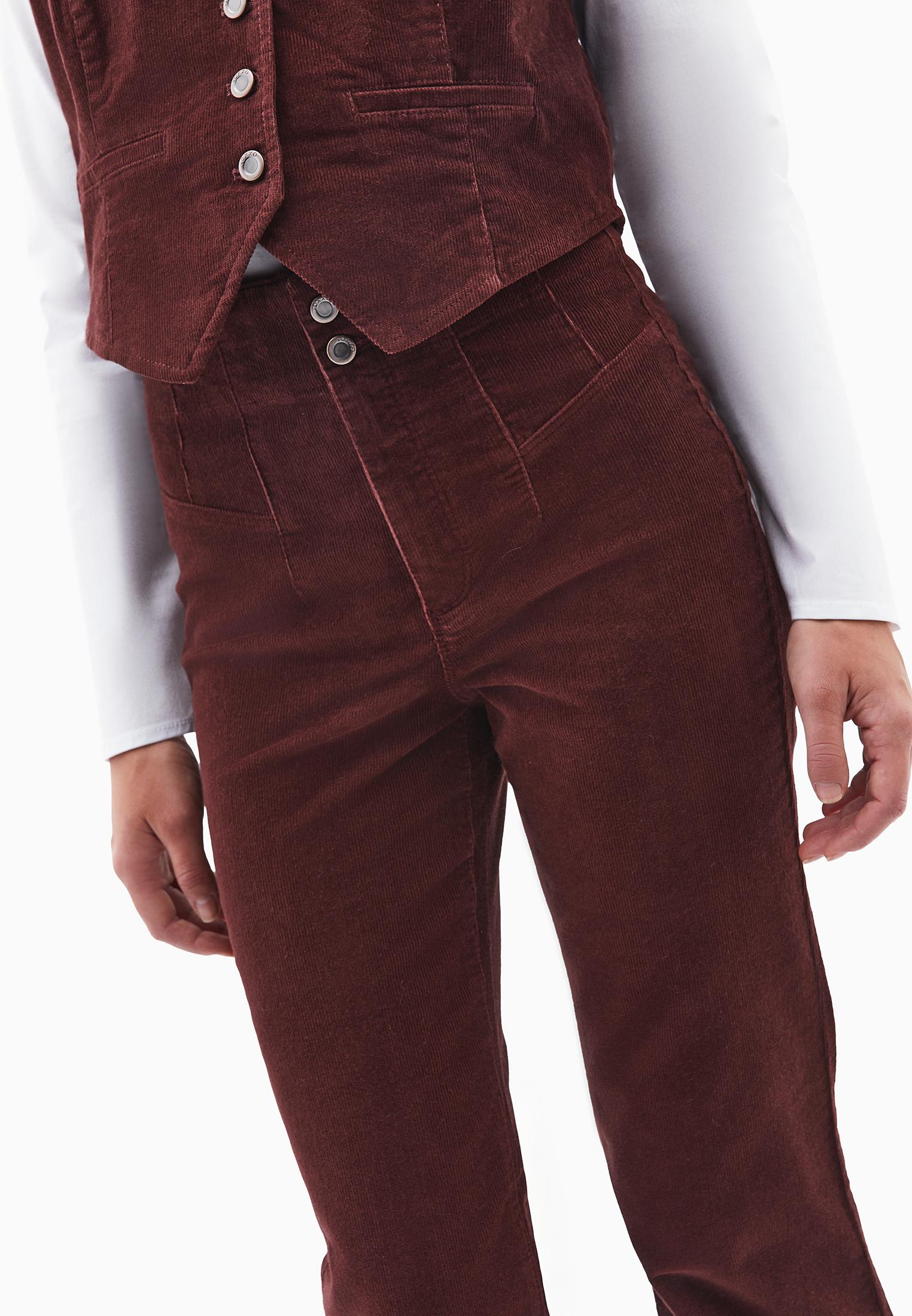 Ultra High Waist Flared Pants - BITTER CHOCOLATE