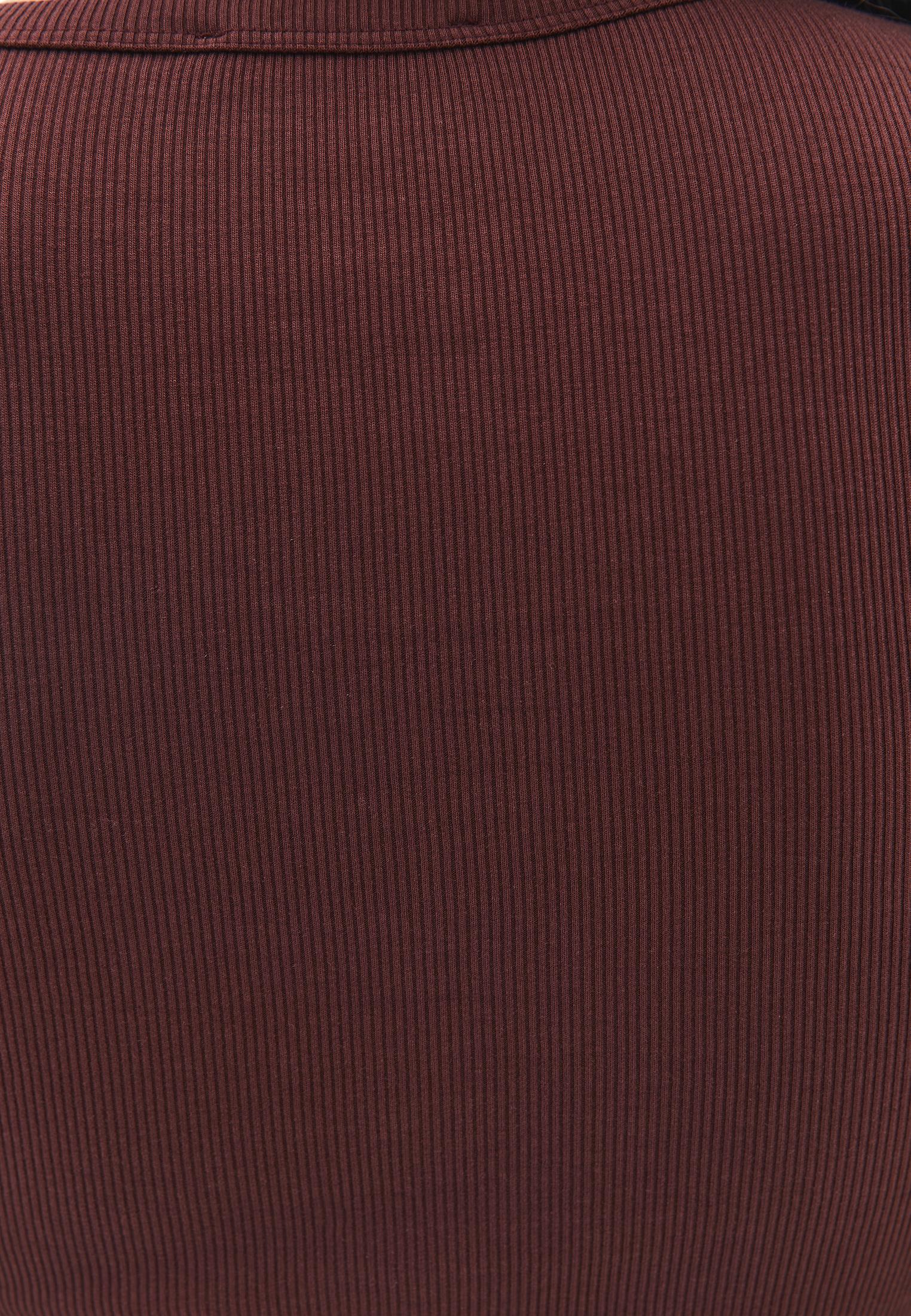 Crew Neck Long Sleeve T-Shirt - BITTER CHOCOLATE