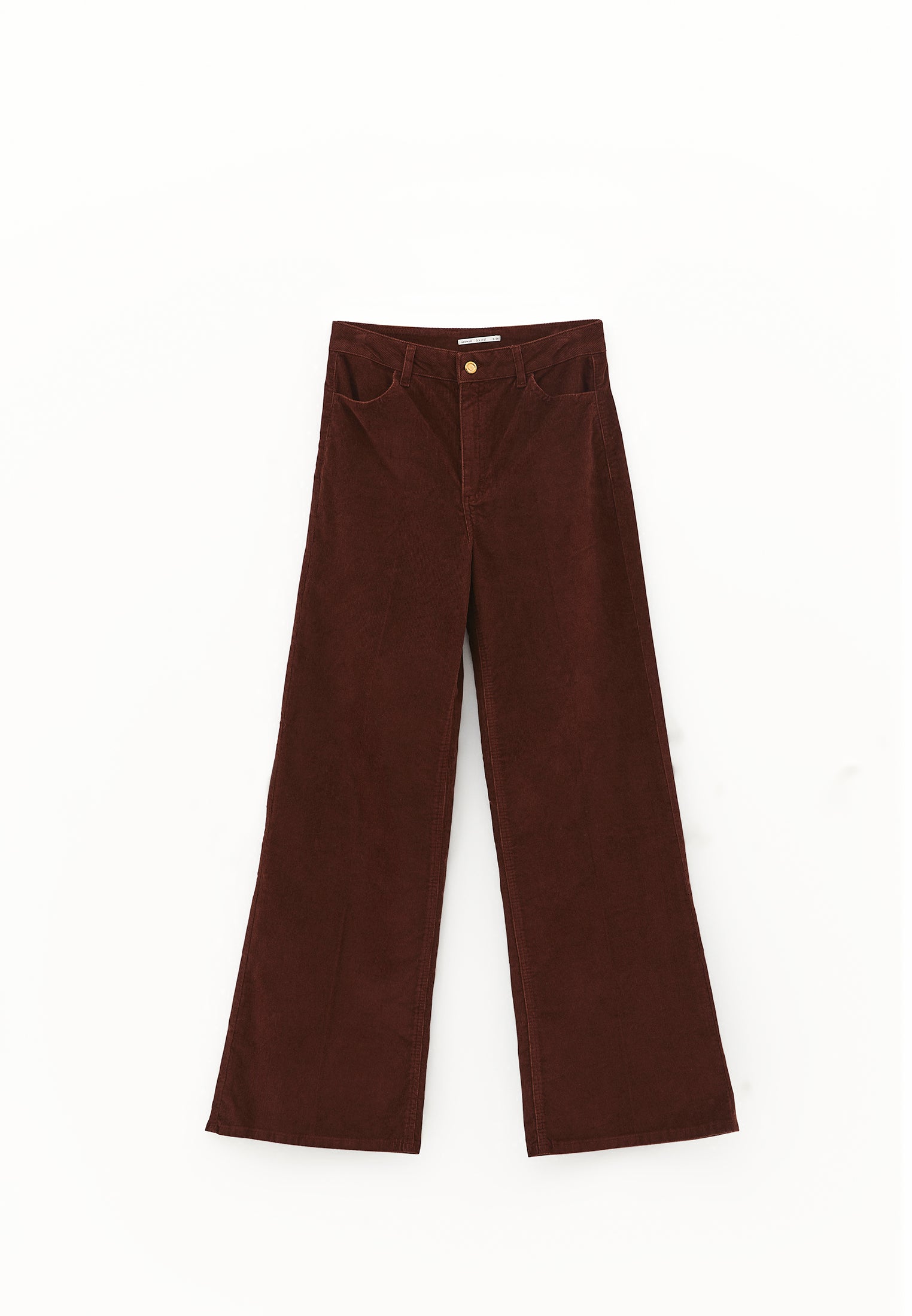 Corduroy Wide Leg Pants - BITTER CHOCOLATE