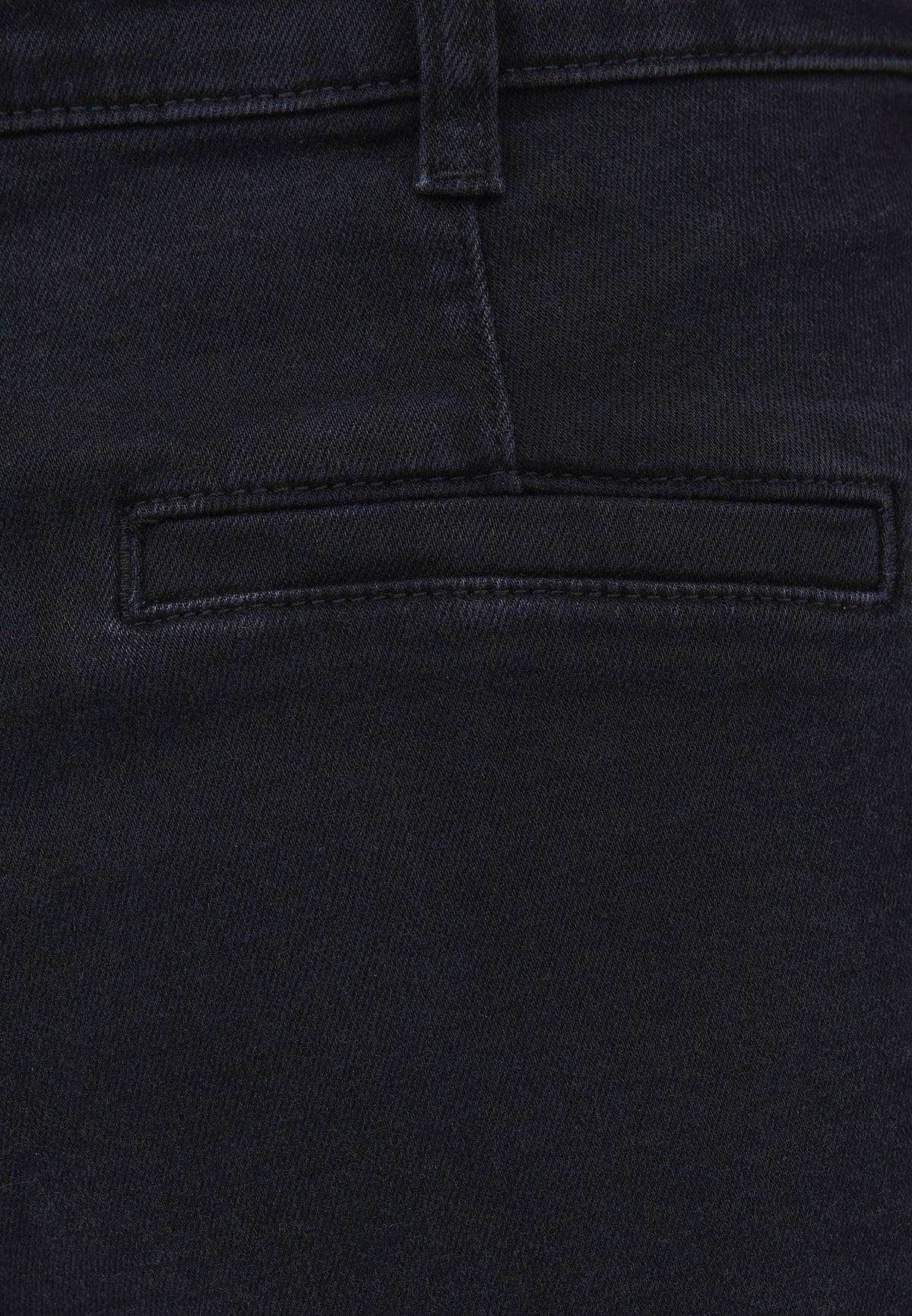 Wide Leg Cropped Pants - BLACK DENIM