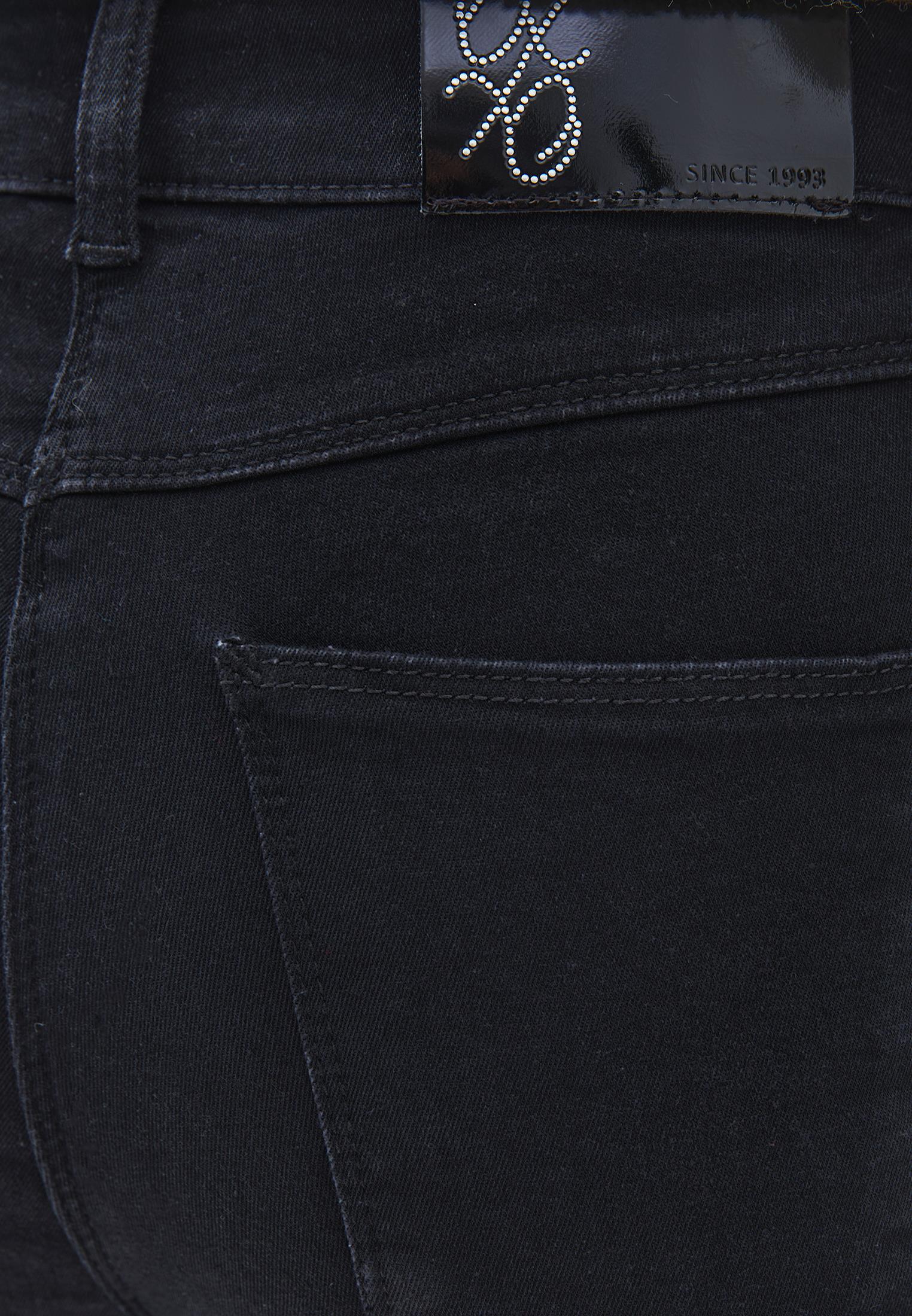 Button Detailed Ultra High Waist Flared Pants - BLACK DENIM