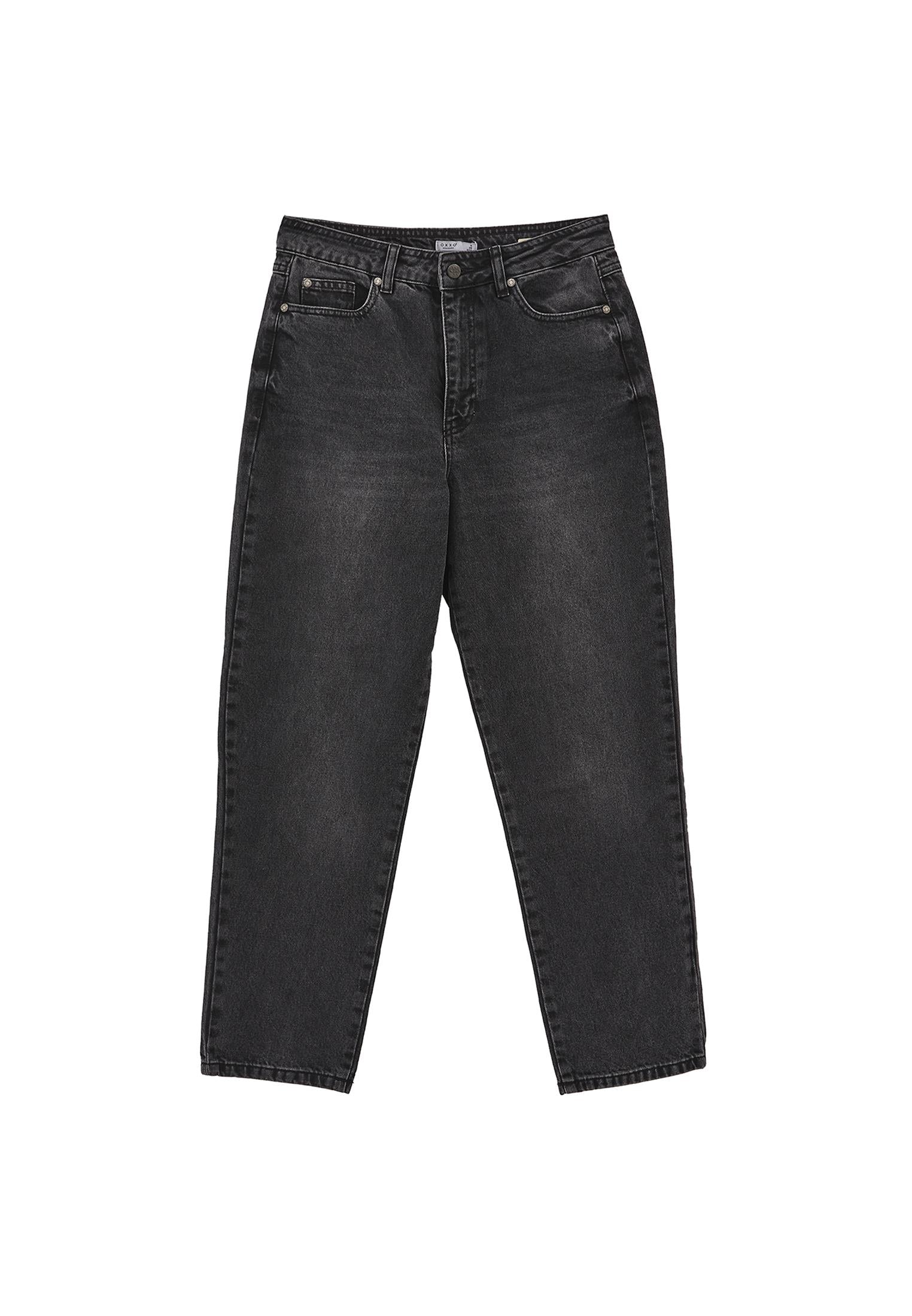 Ultra High Waist Slim Mom Jean - BLACK DENIM
