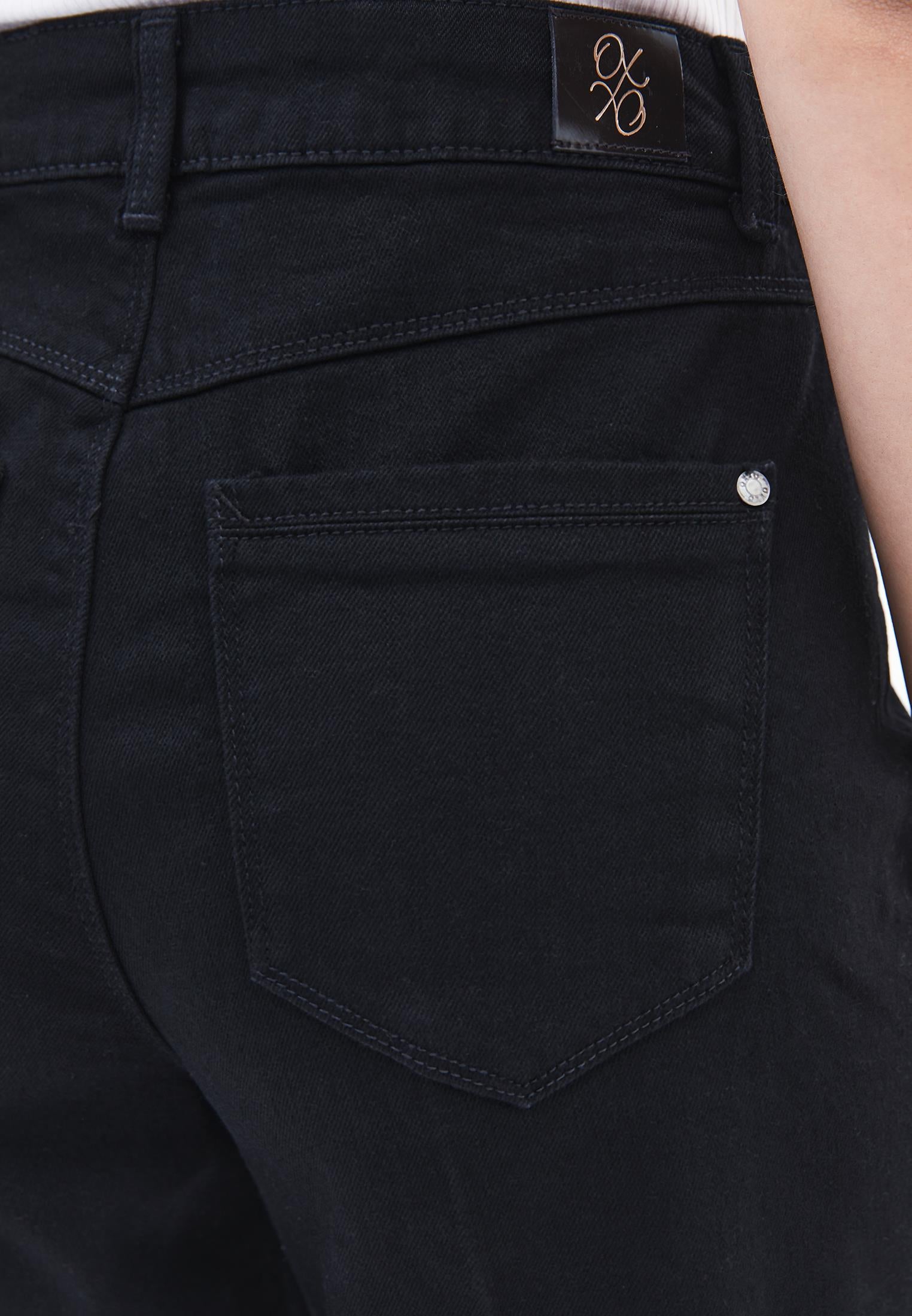 High Waist Jeans - BLACK DENIM