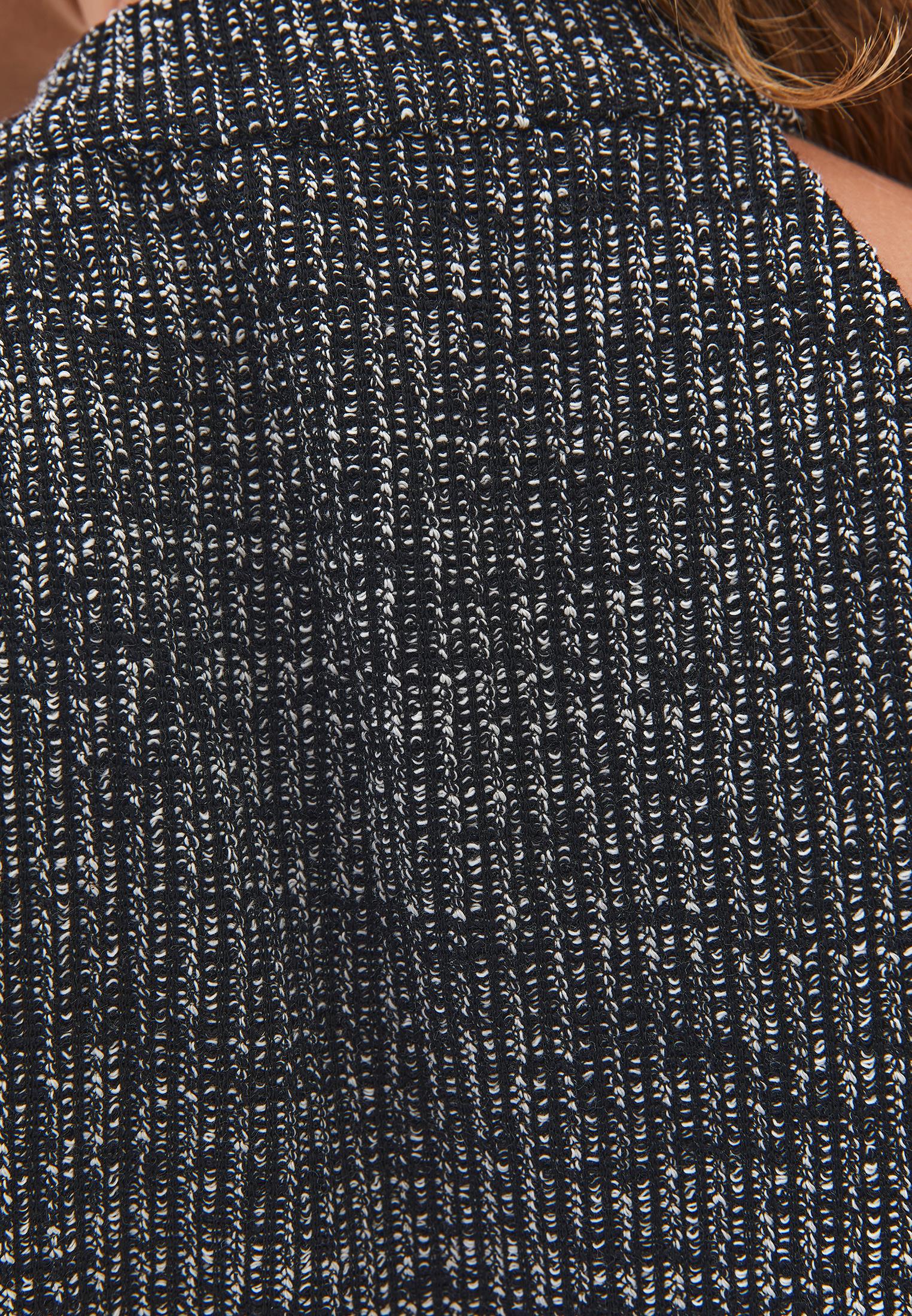 Vest With Button Details - BLACK MELANGE
