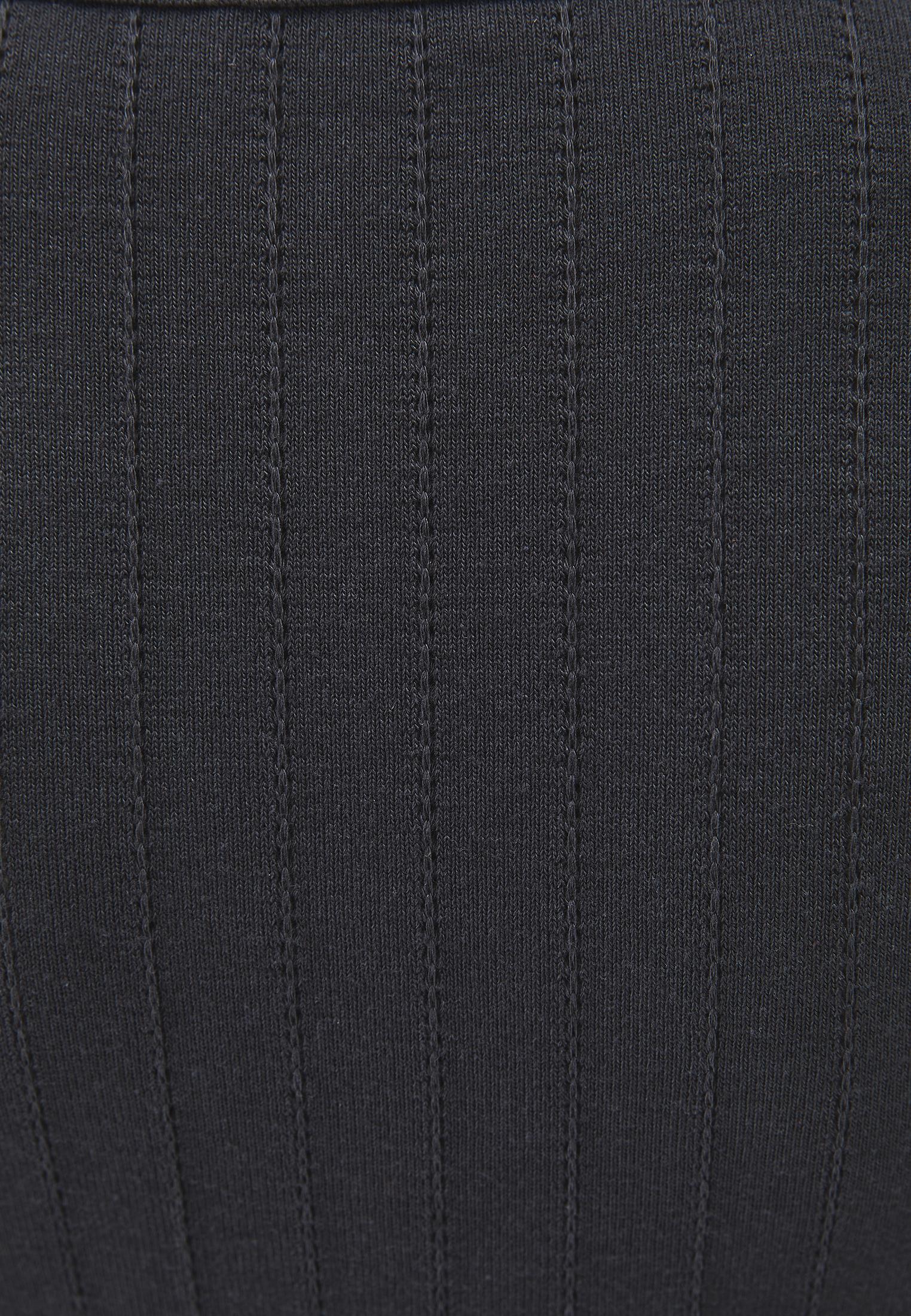 Cardigan With Ruffle Details And Round Neckline - BLACK SAND