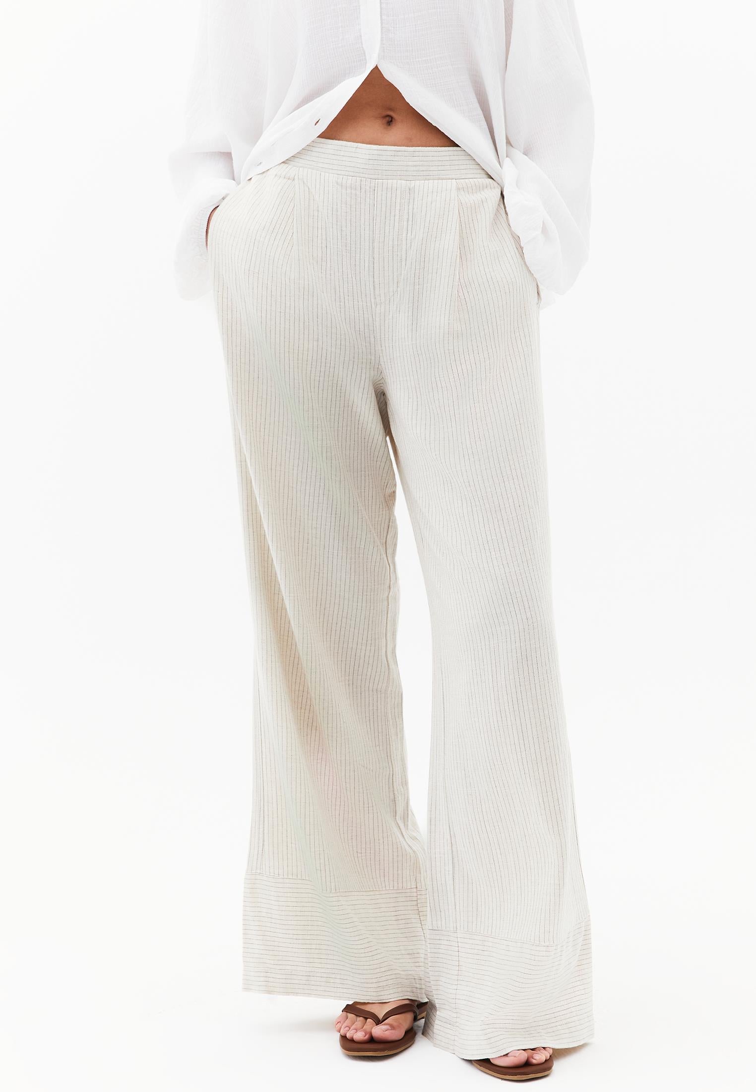 Summer Linen Pants - BLACK STRIPE