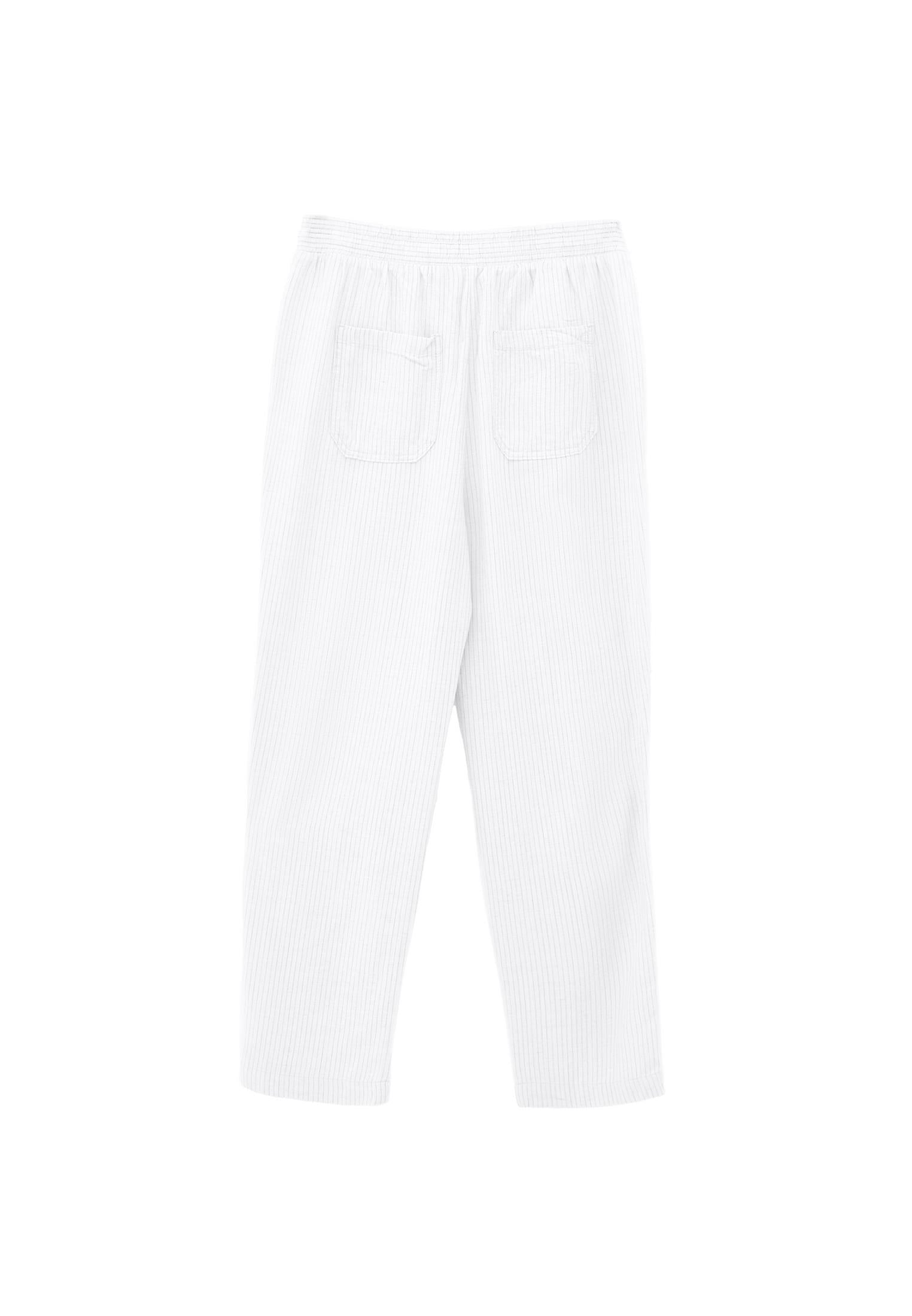 High Waist Carrot Pants - BLACK STRIPE