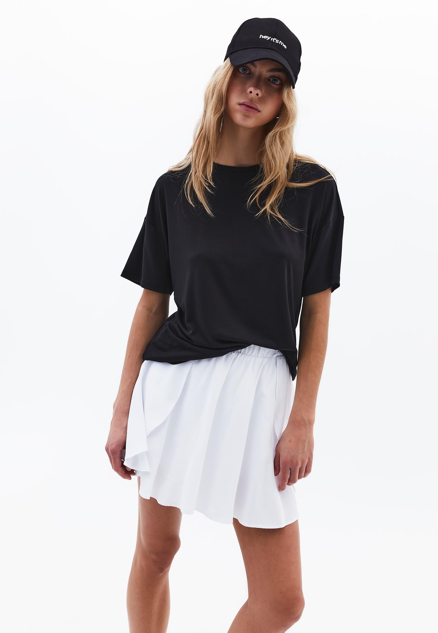 Crew Neck Short Sleeve T-Shirt - BLACK
