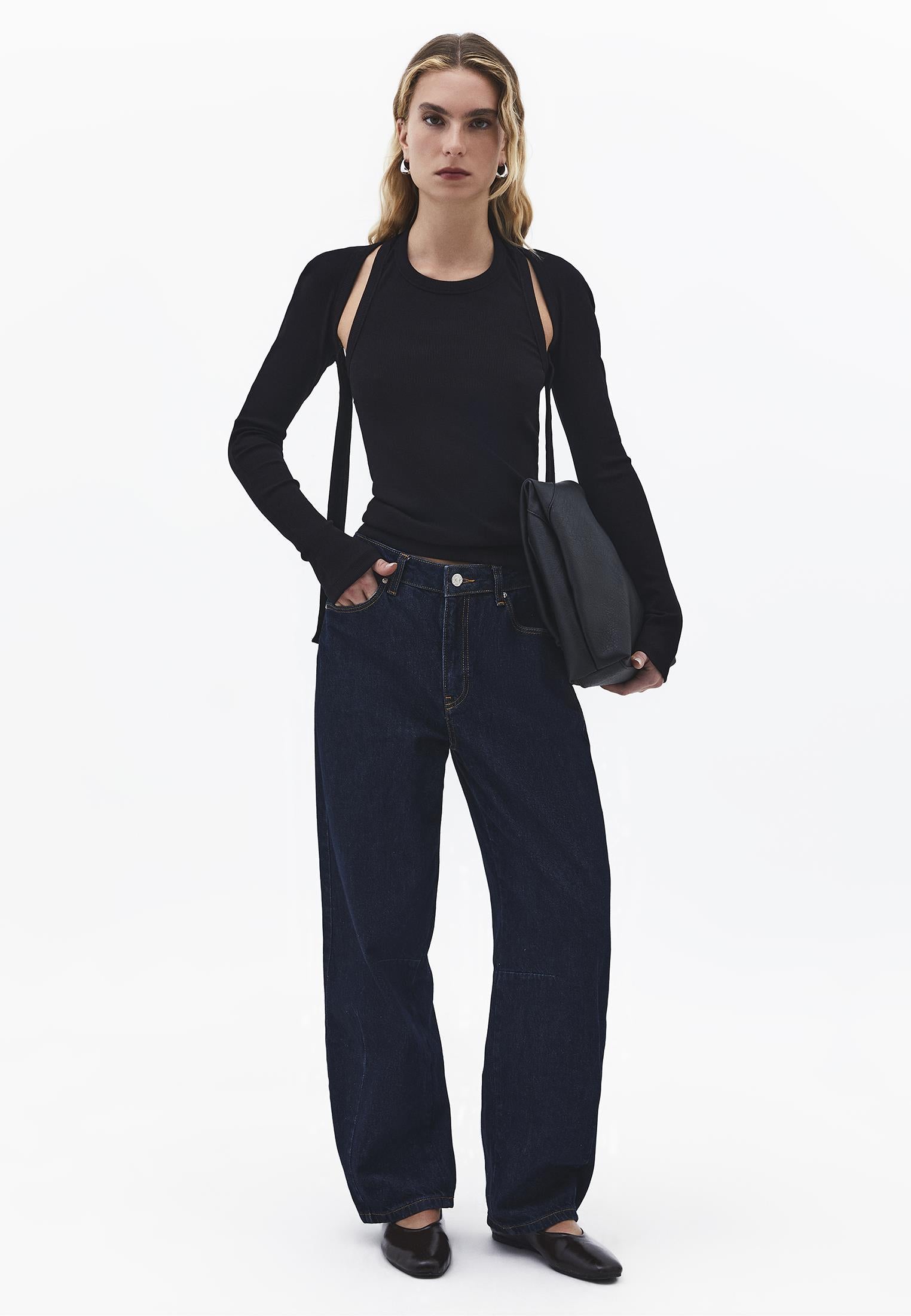 Halter Neck Sleeveless Blouse - BLACK