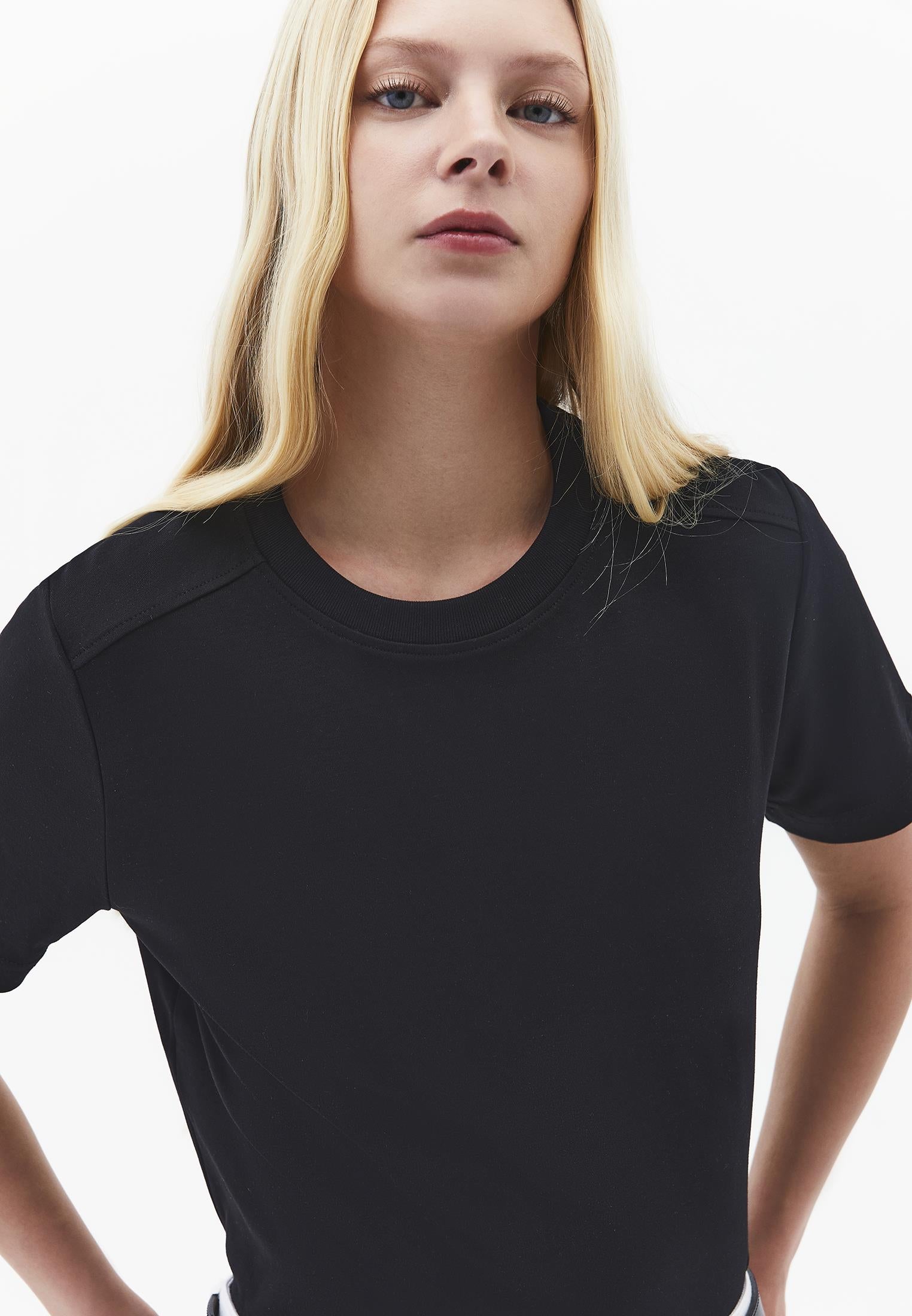 Crew Neck Loose Fit T-Shirt - BLACK