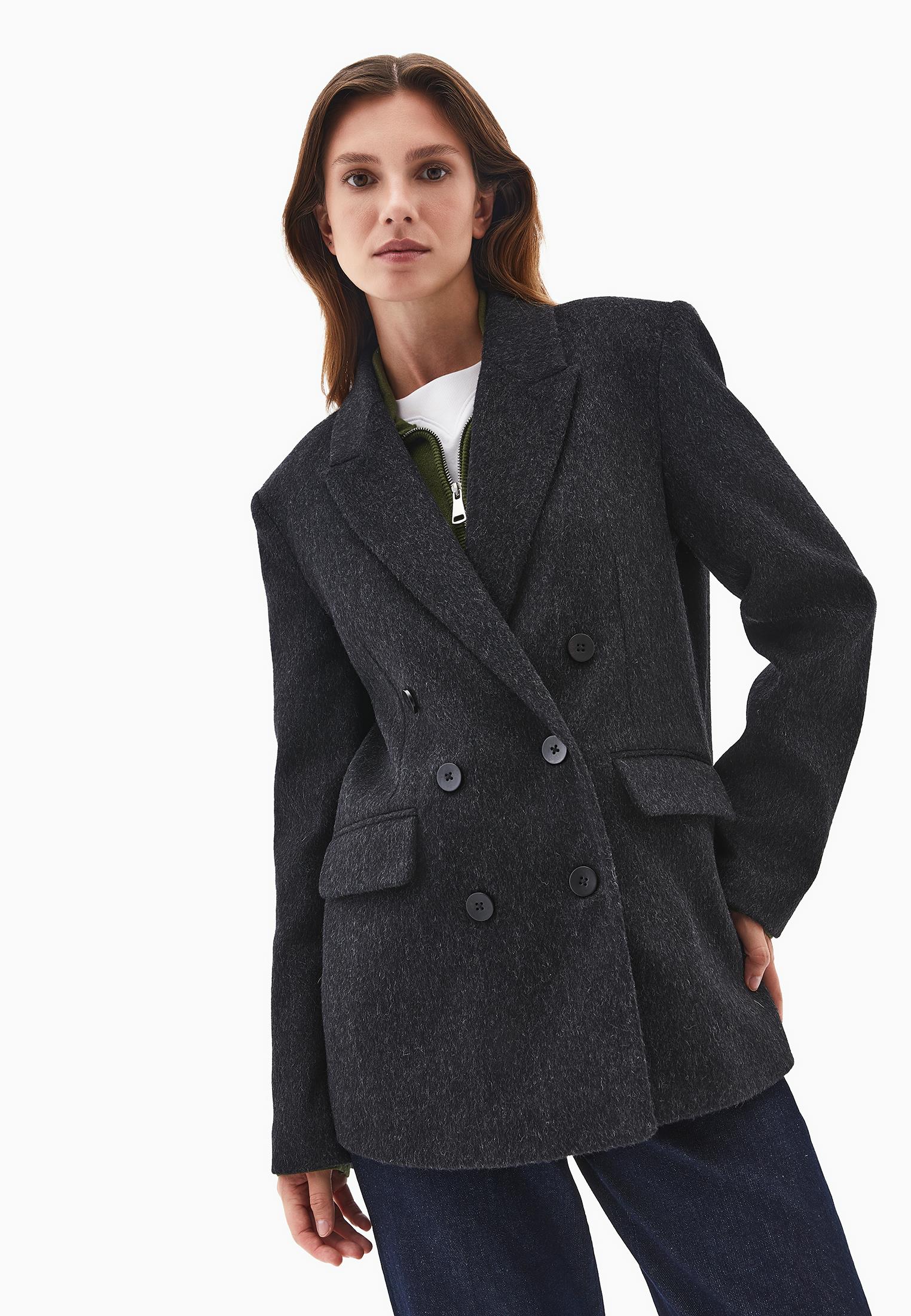 Double Breasted Blazer - BLACK