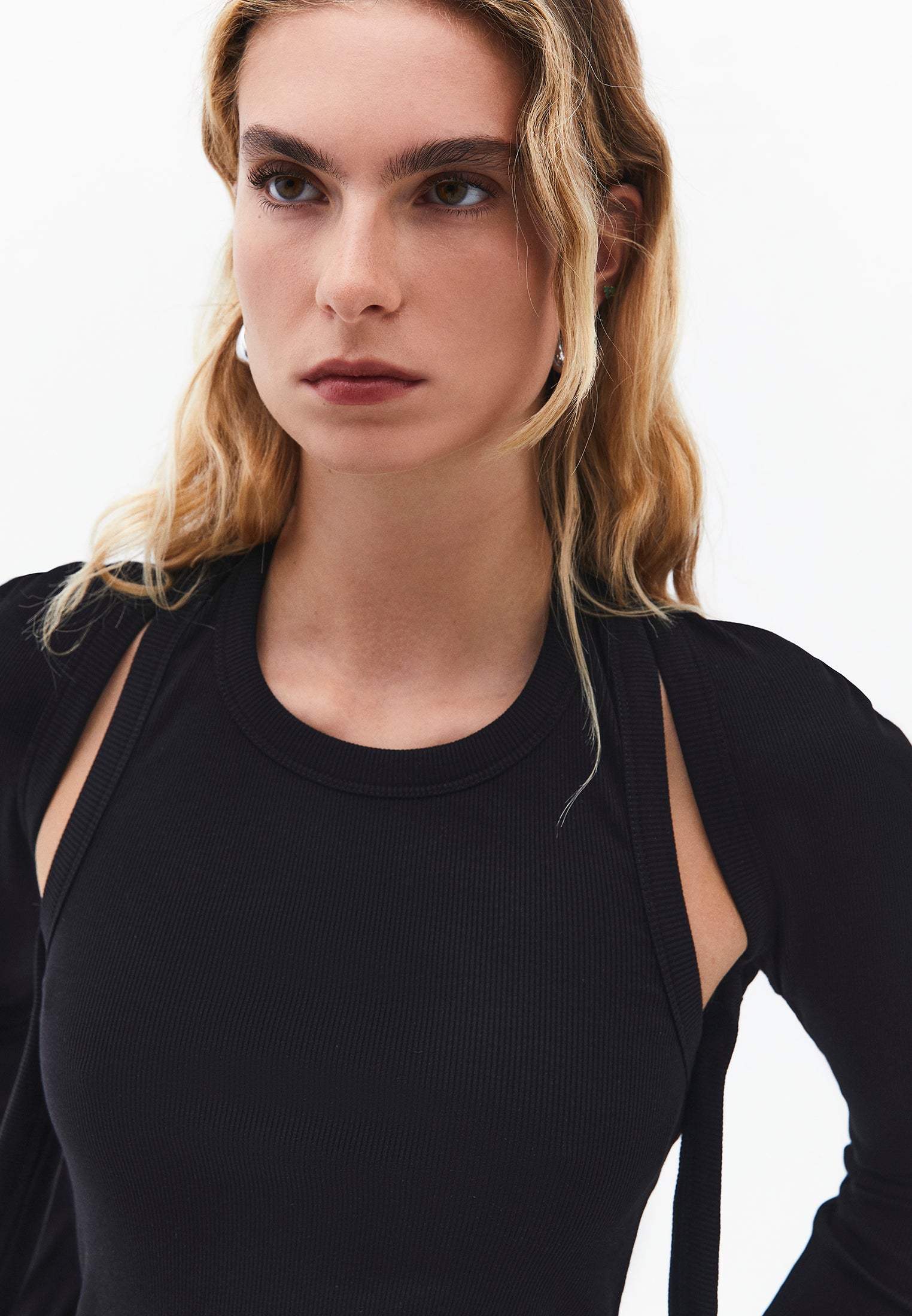 Halter Neck Sleeveless Blouse - BLACK