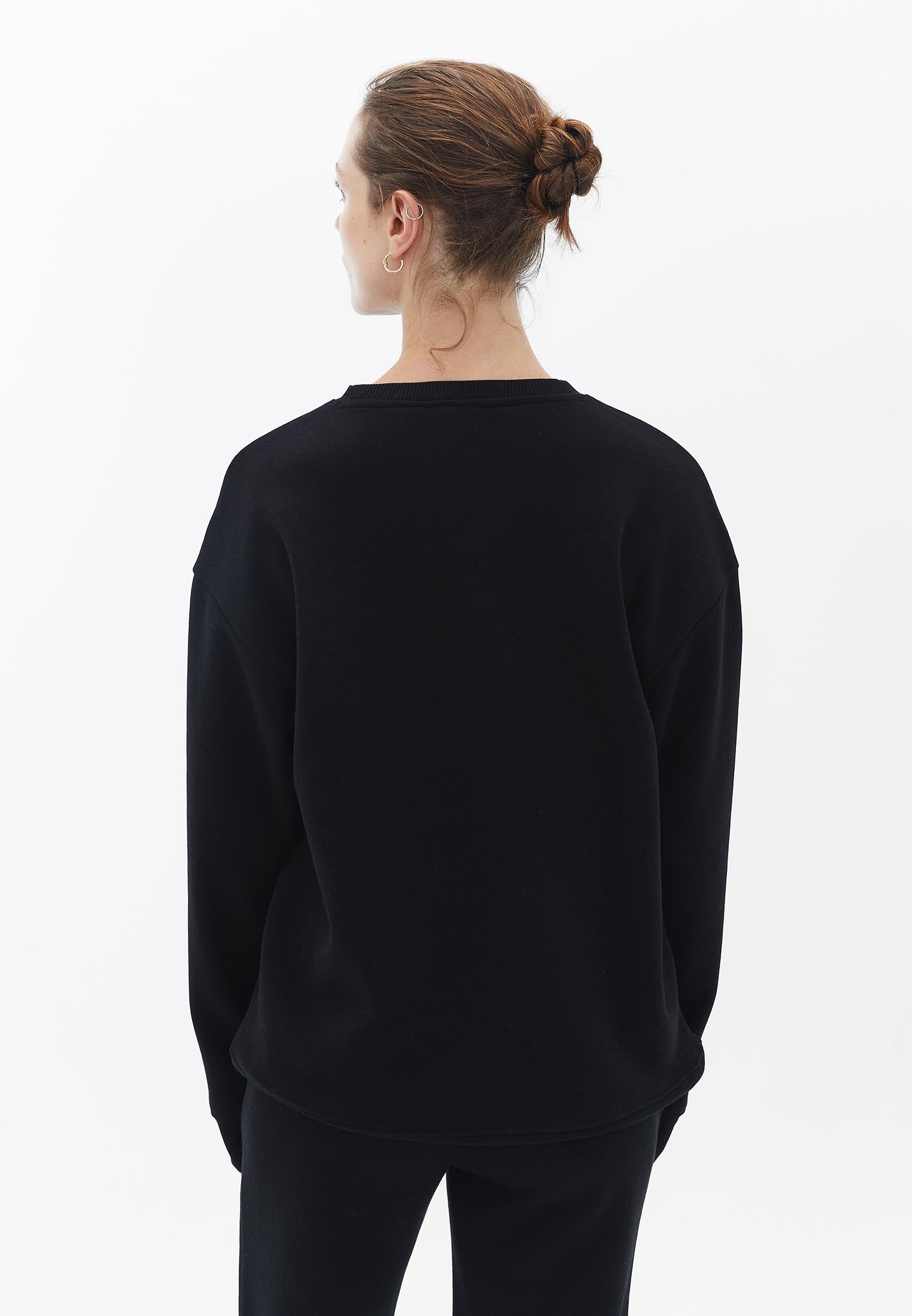 Oversize Long Sweatshirt - BLACK