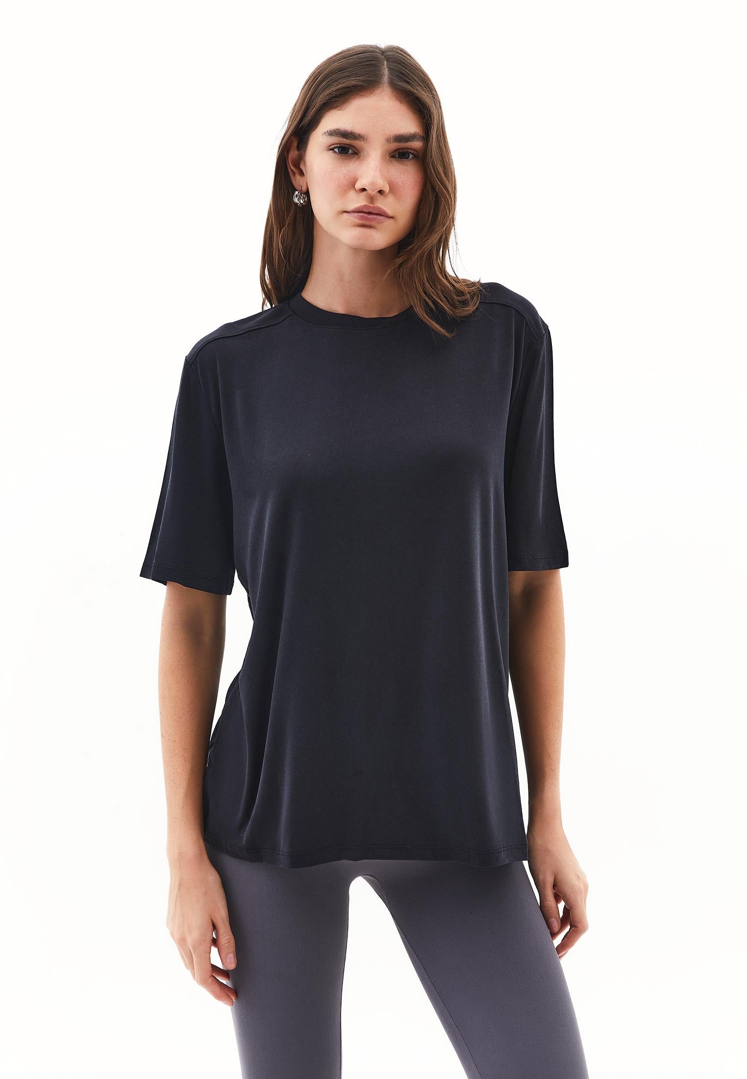 Oversize Tunic T-Shirt - BLACK