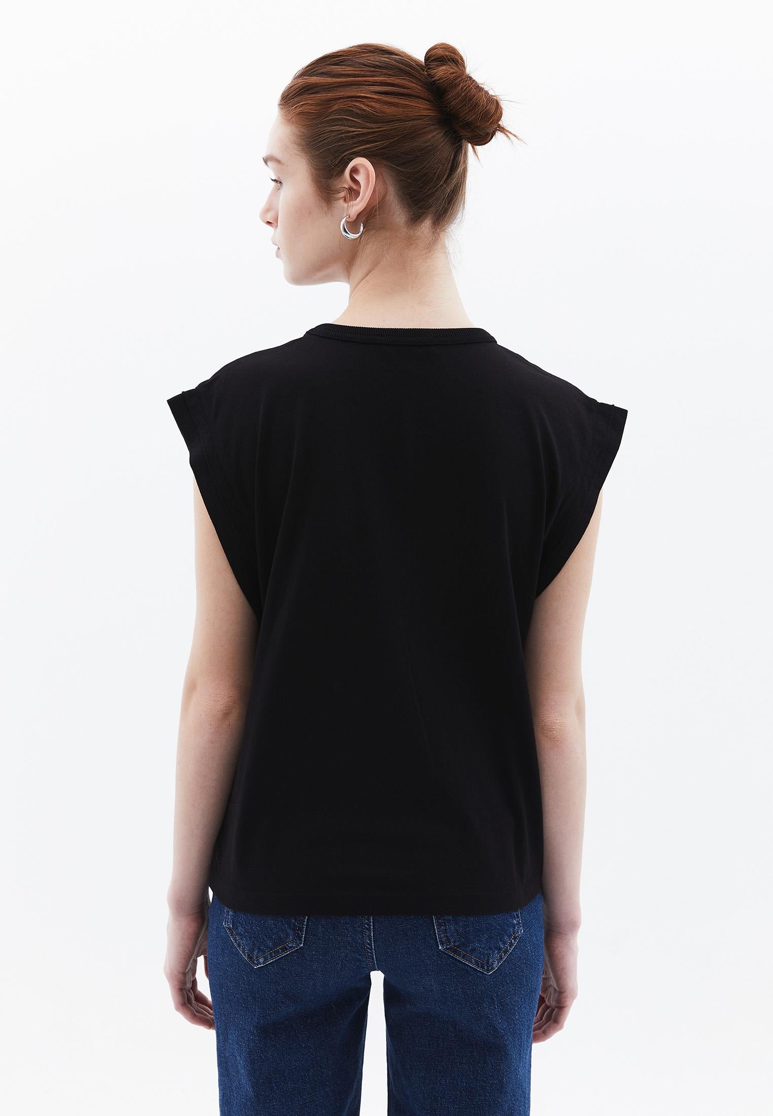 Crew Neck Short Sleeve T-Shirt - BLACK