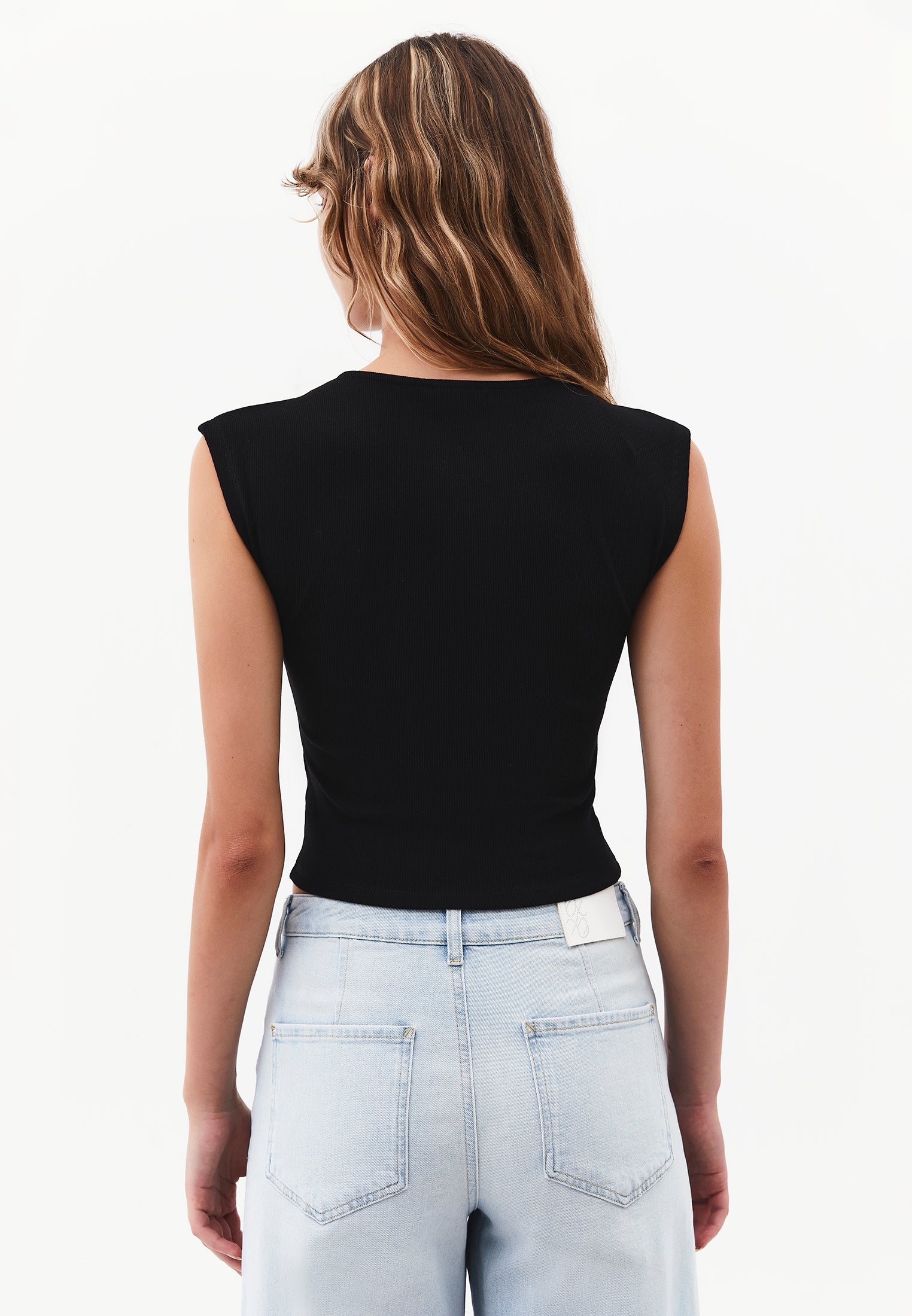 V Neck Short Sleeve T-Shirt - BLACK