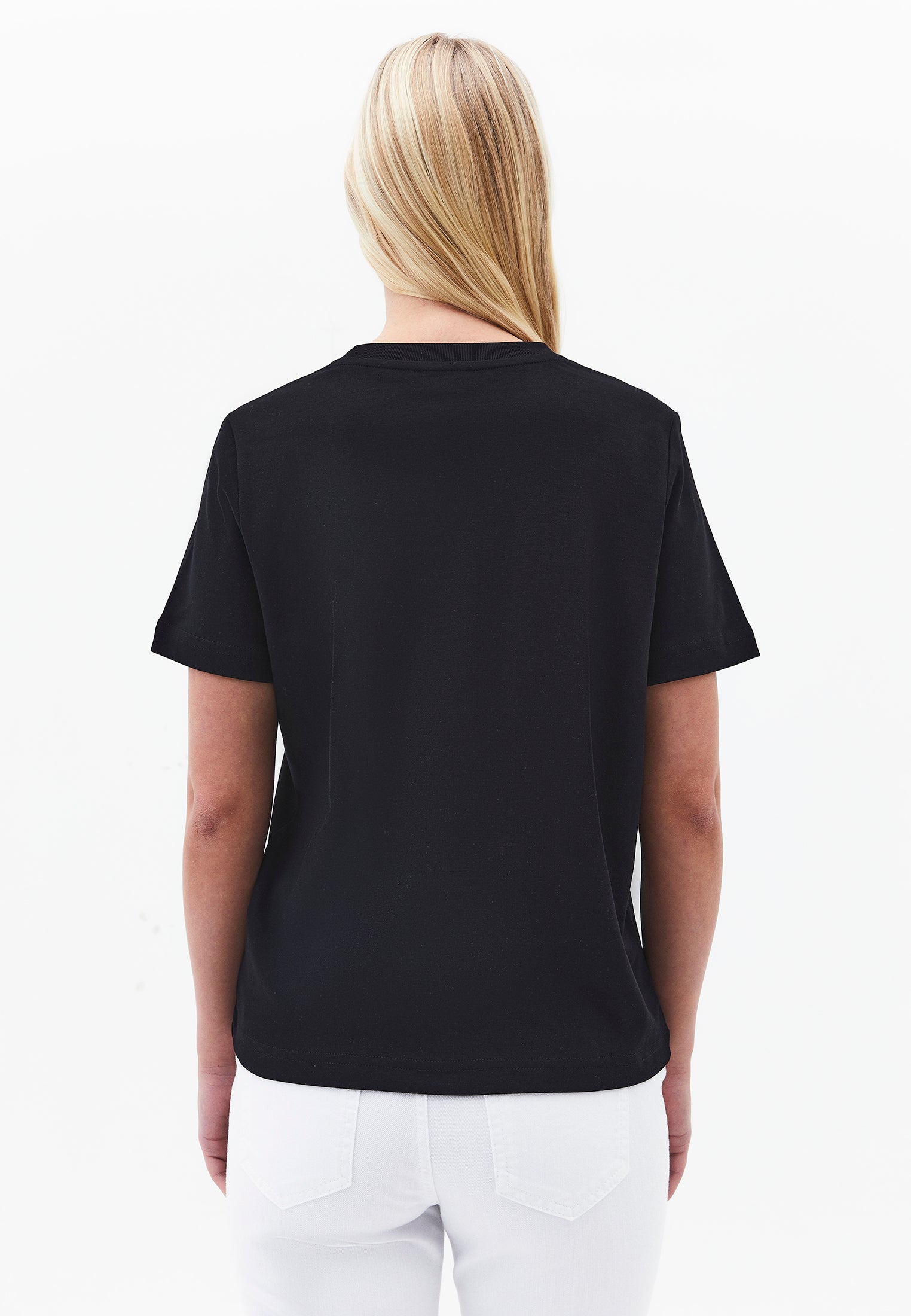 Crew Neck Loose Fit T-Shirt - BLACK