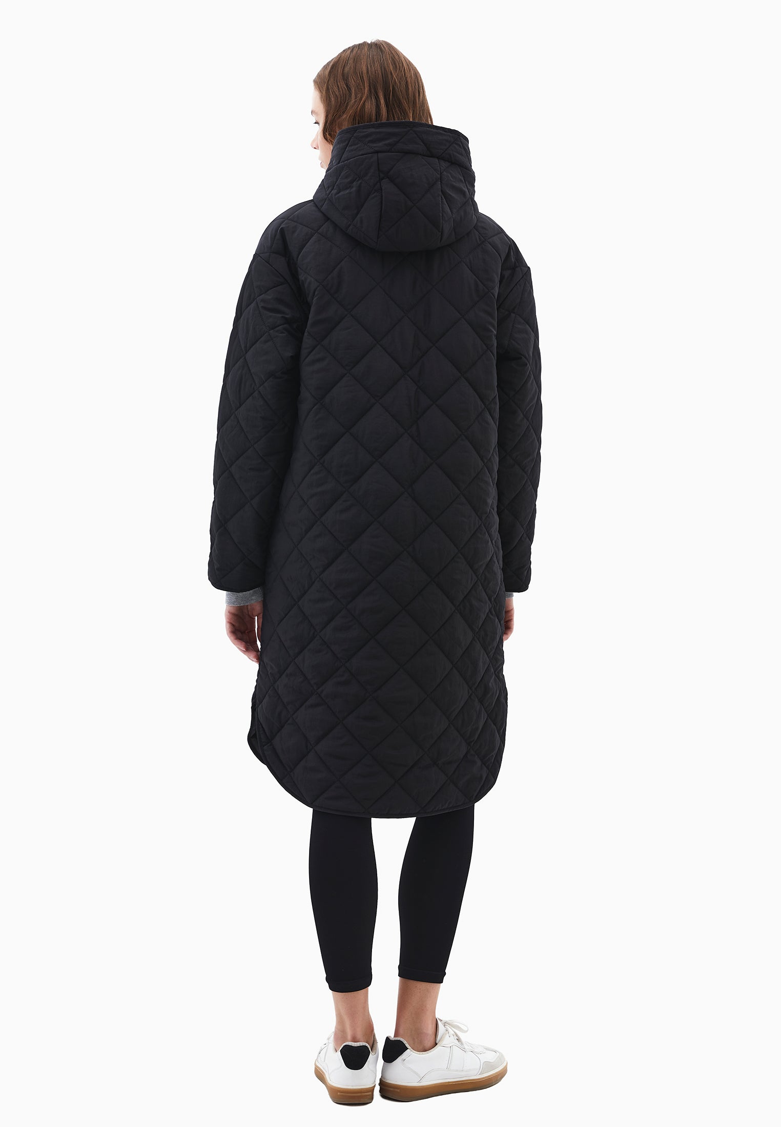 Long Coat With Hood - BLACK