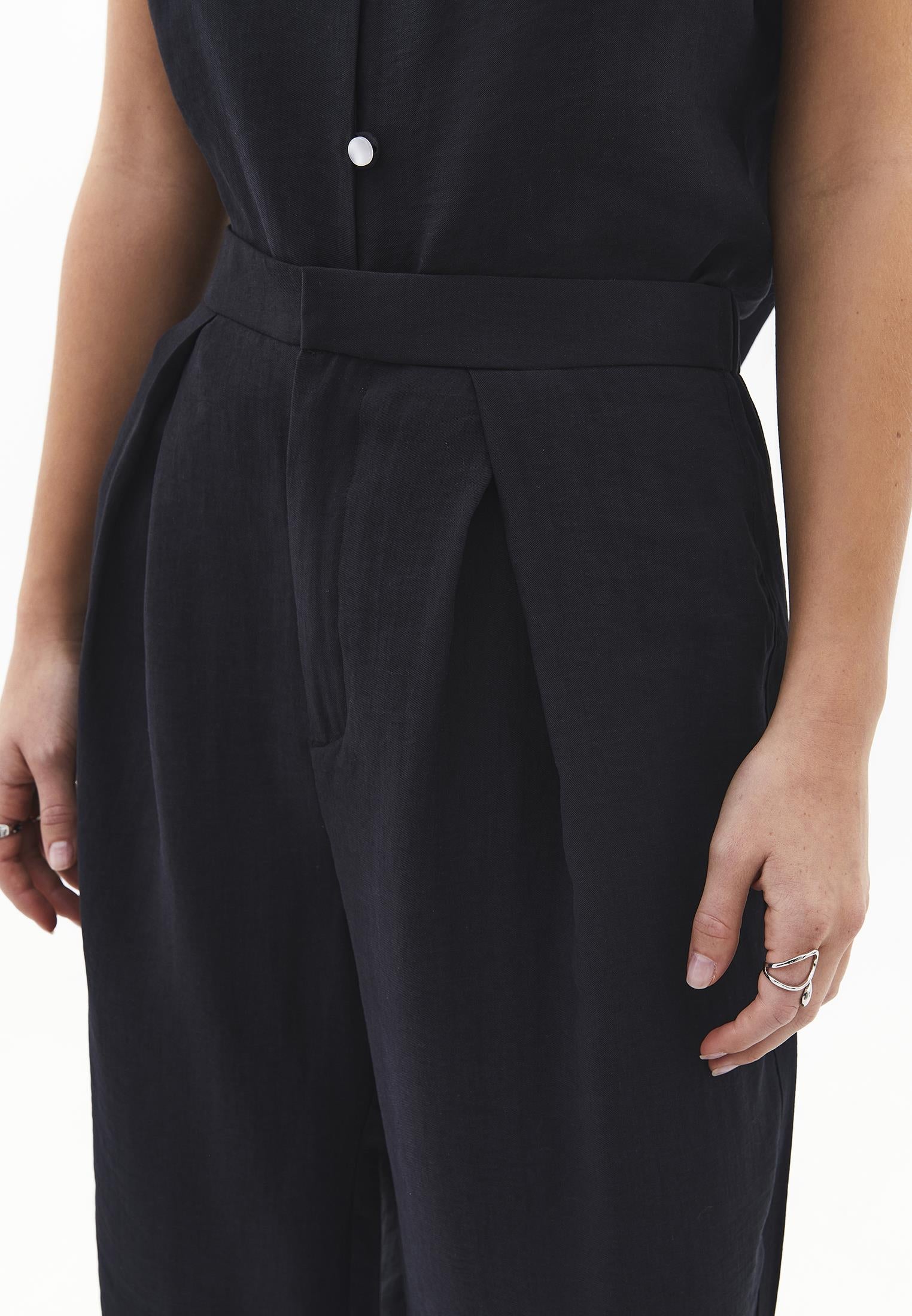 Wide Leg Pants - BLACK