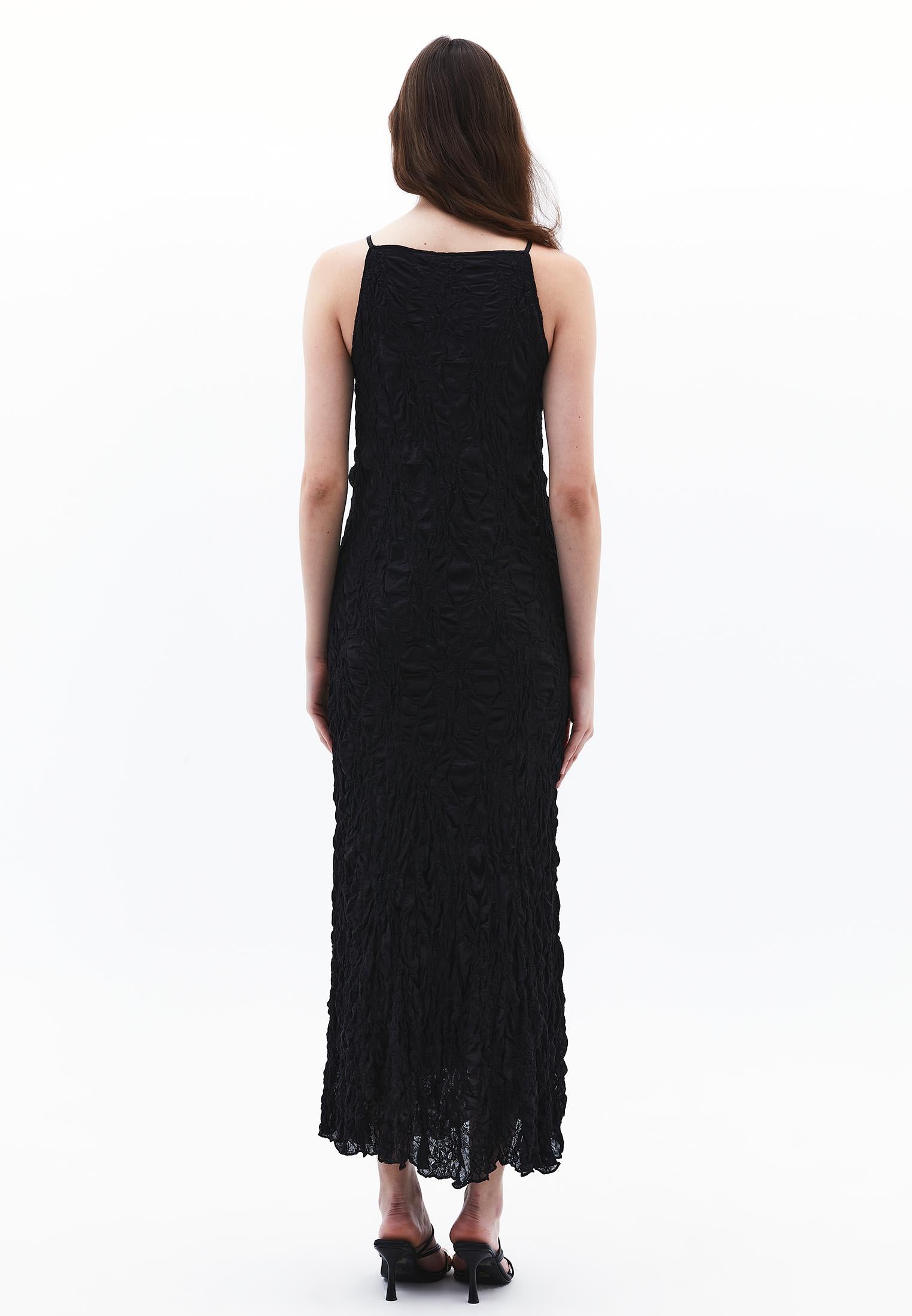 Long Lace Dress - BLACK