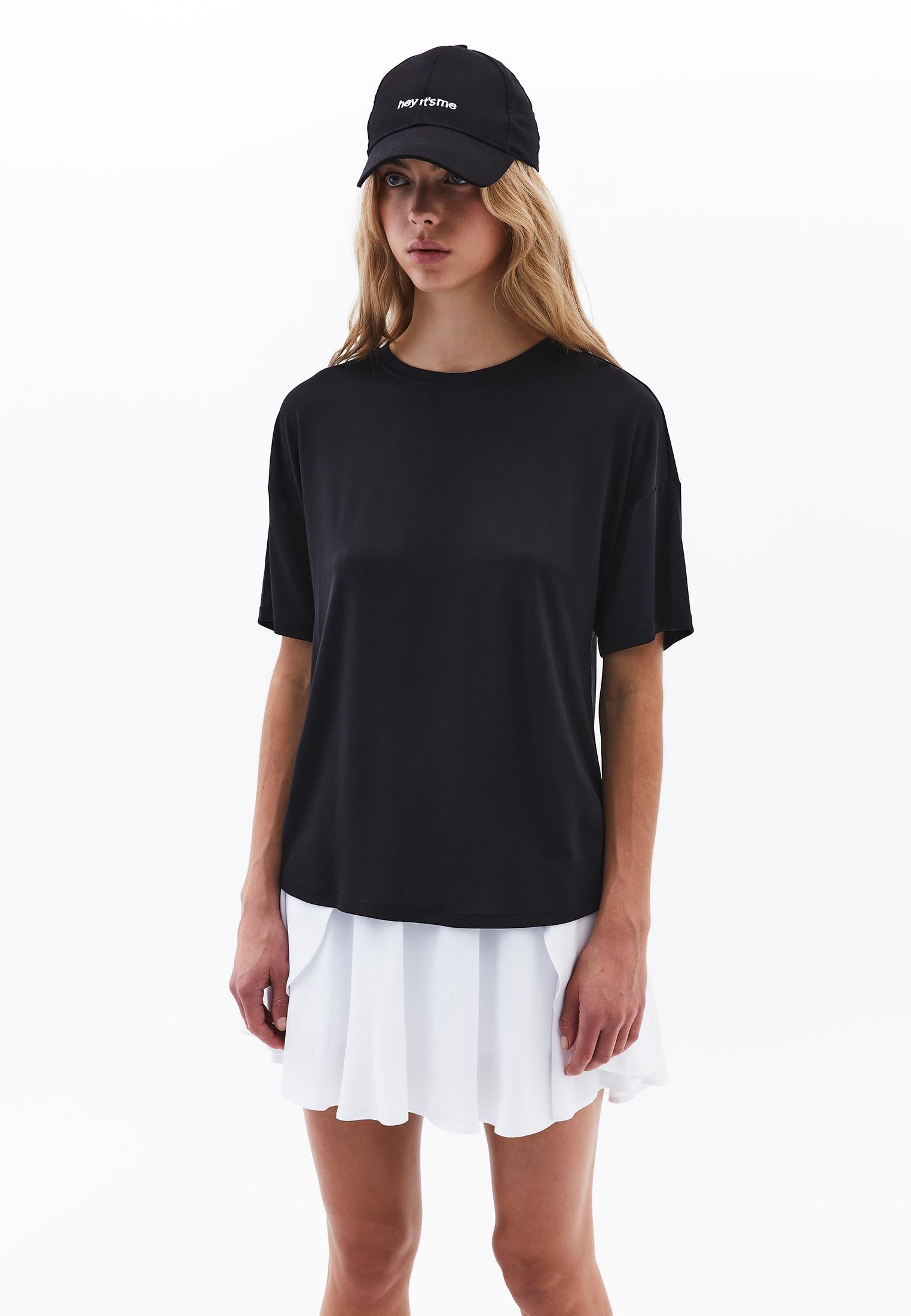 Crew Neck Short Sleeve T-Shirt - BLACK