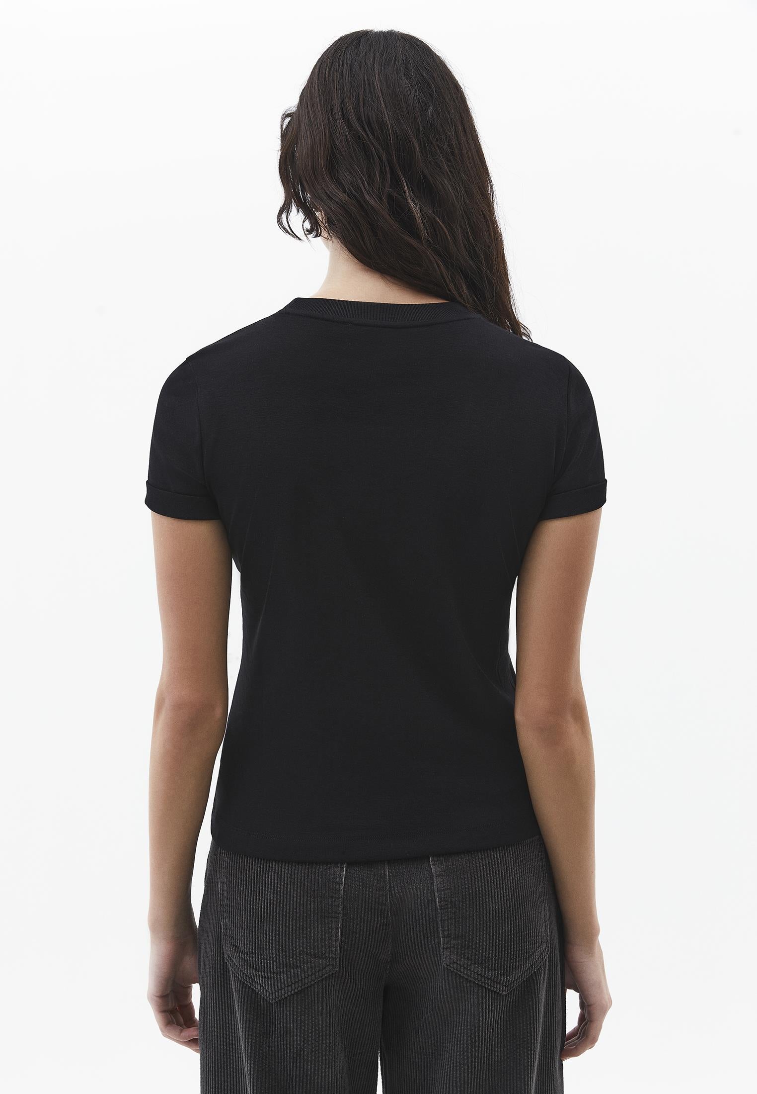 Crew Neck Short Sleeve T-Shirt - BLACK