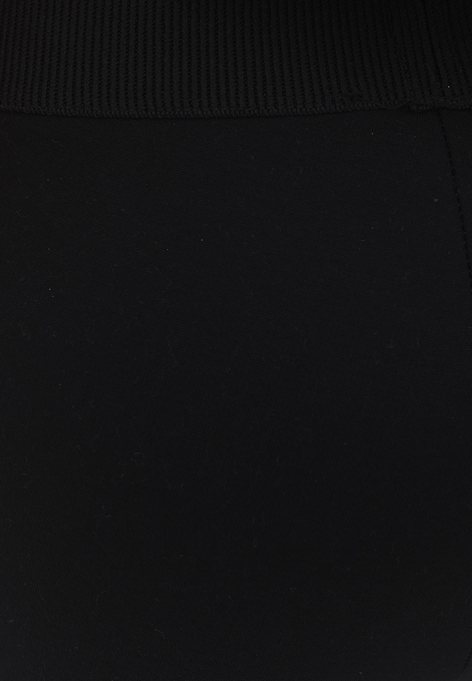 Ultra High Waist Leggings With Belt Detail - BLACK