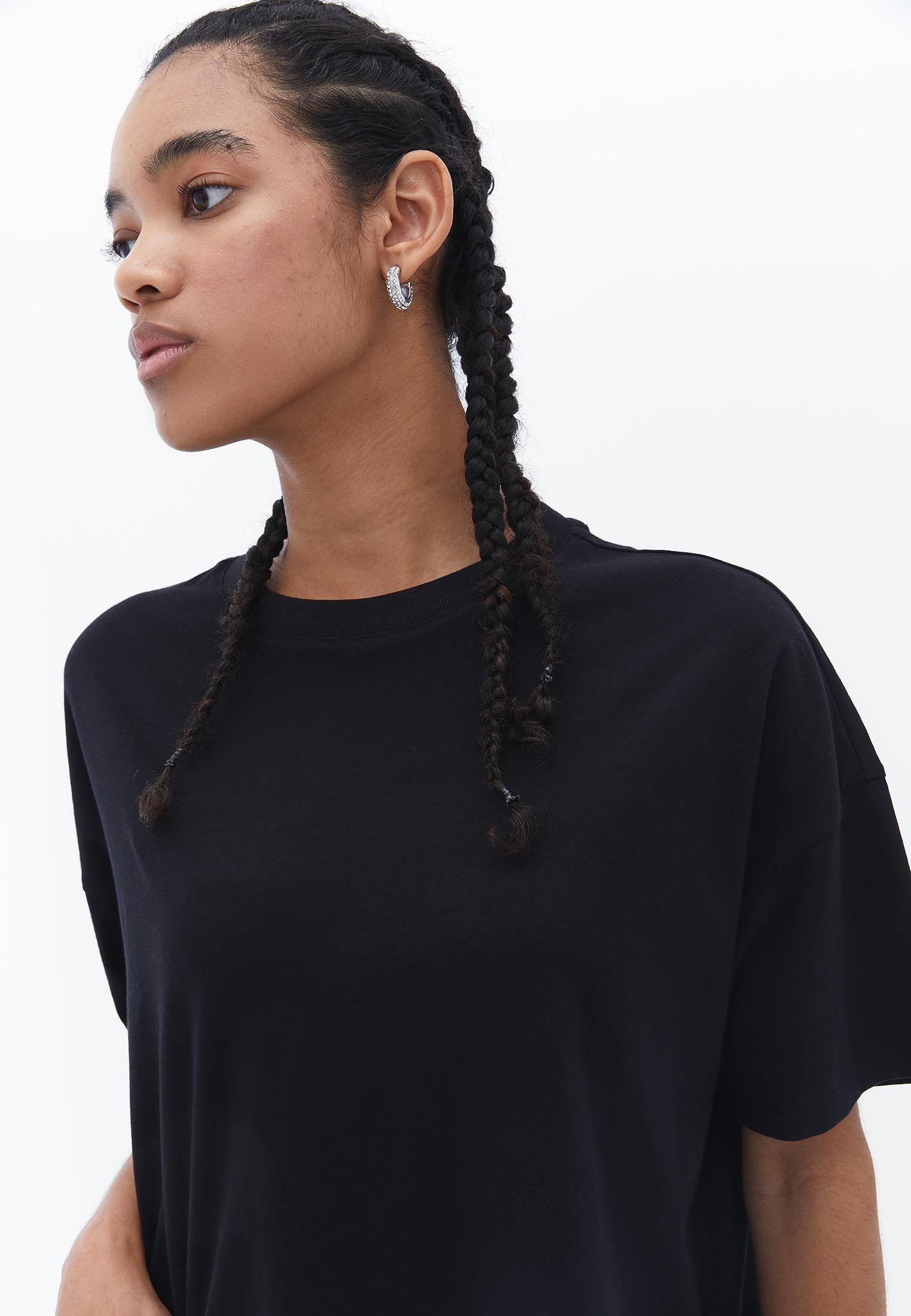 Oversize Crew Neck T-Shirt - BLACK