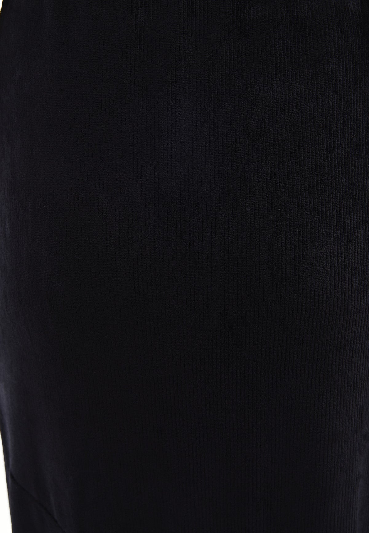 Long Elasticated Flared Skirt - BLACK